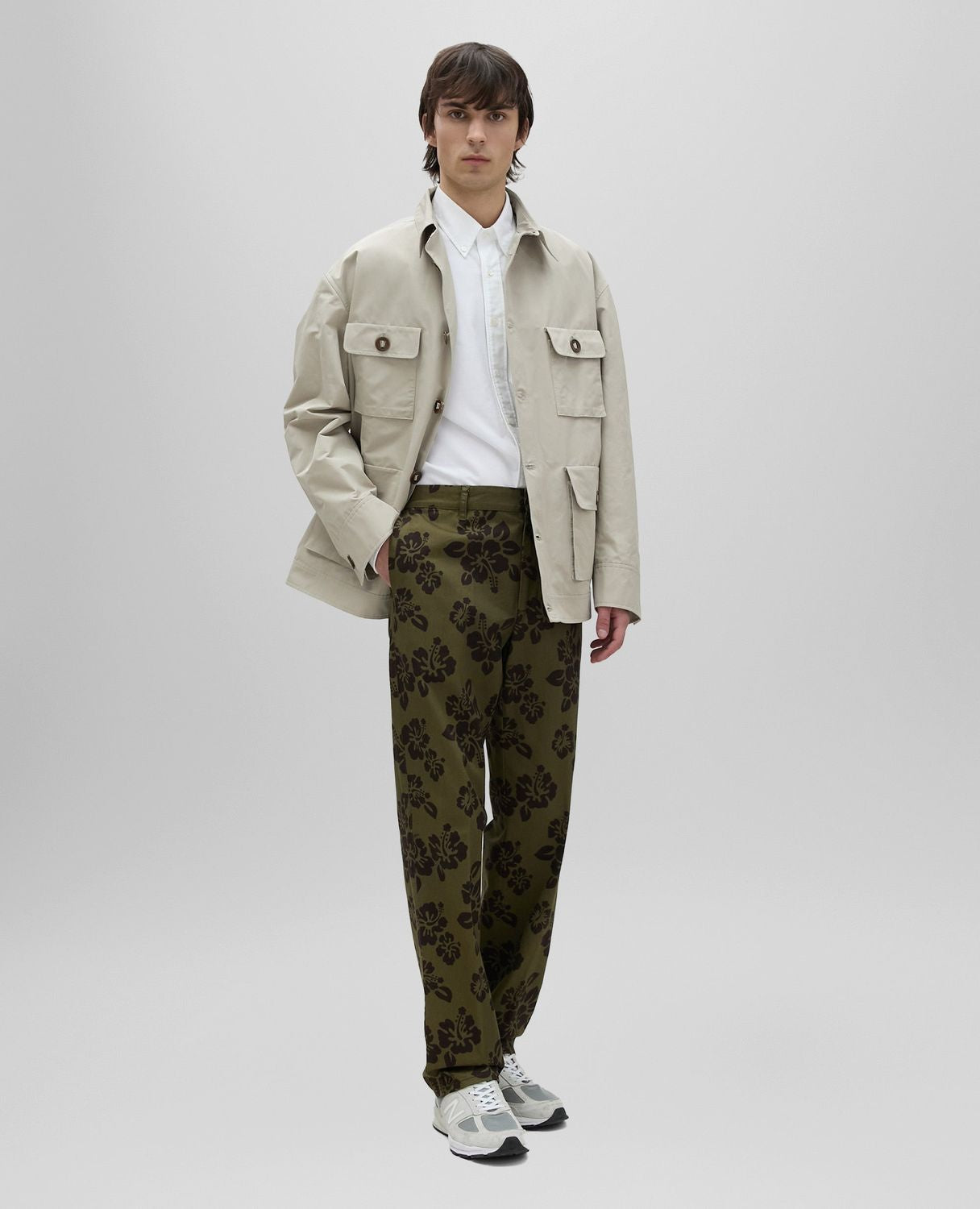 PANTALON ESTAMPADO HIBISCO KHAKI Aspesi