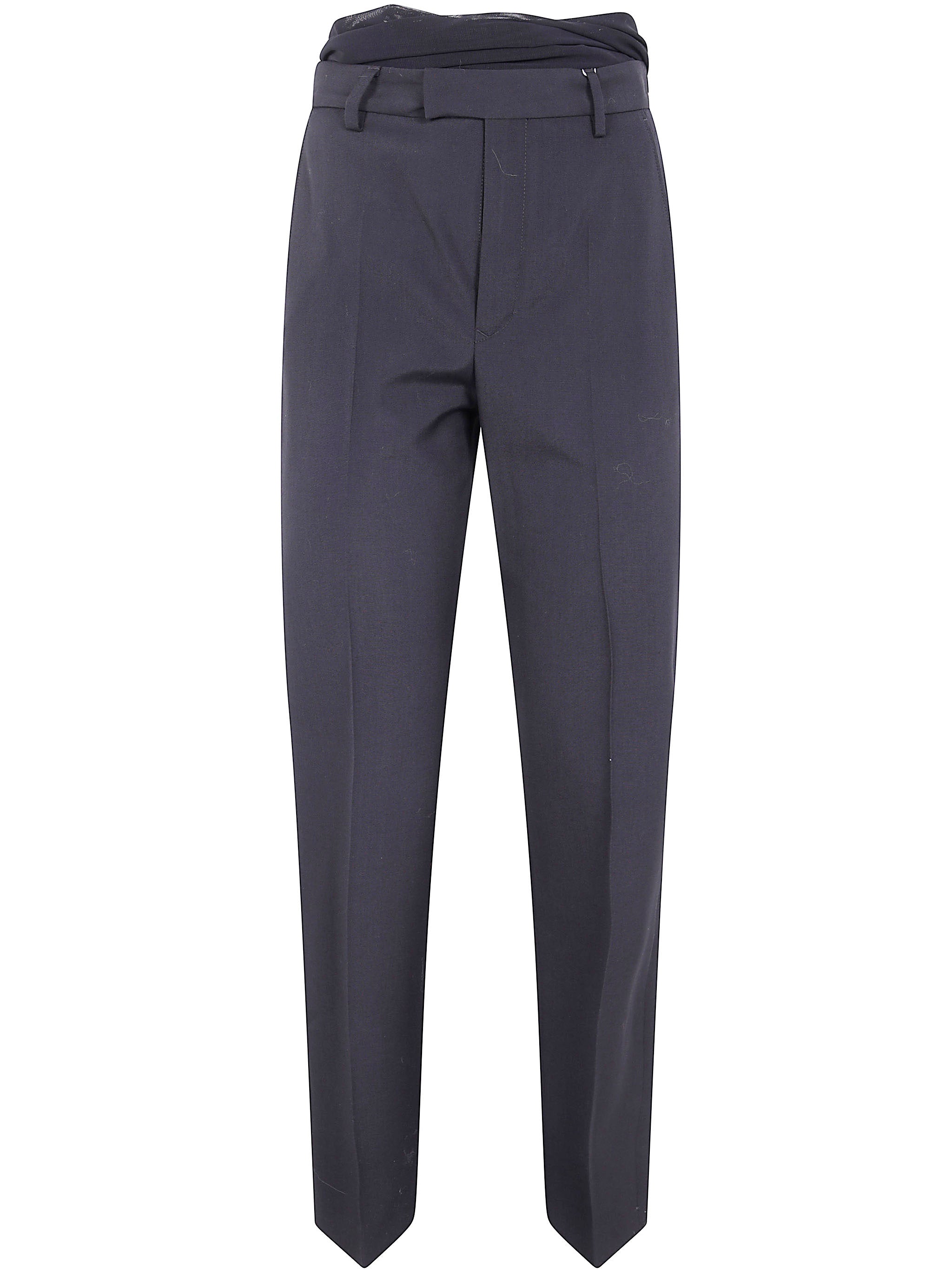 DRAPED LAYERED TROUSERS MM6 MAISON MARGIELA BLACK 38