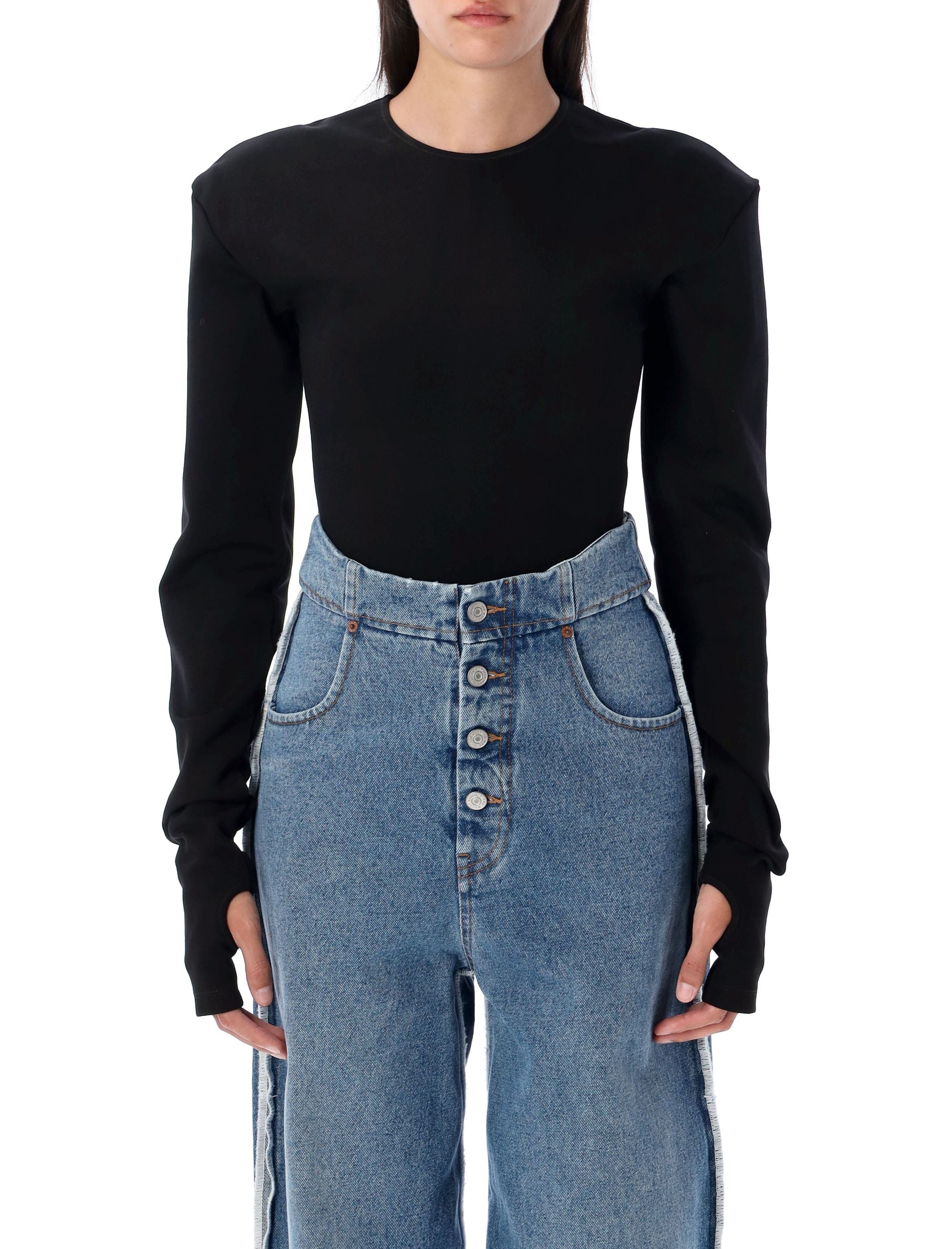 LS BODYSUIT MM6 MAISON MARGIELA BLACK S