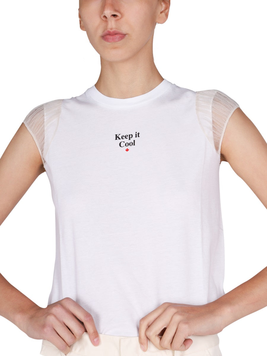 LOGO PRINT TSHIRT DSQUARED2