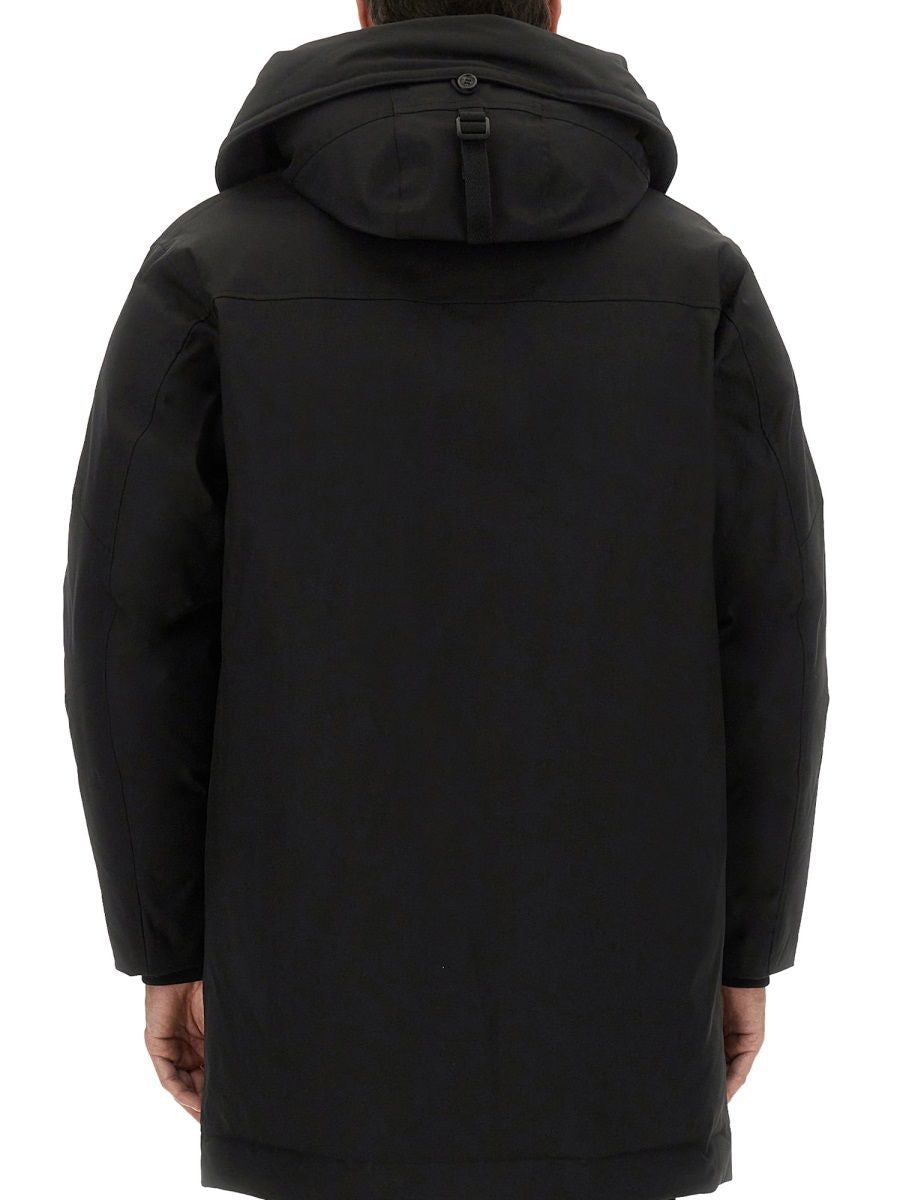 BLACK POLYESTER TRENCHES AND COATS DSQUARED2