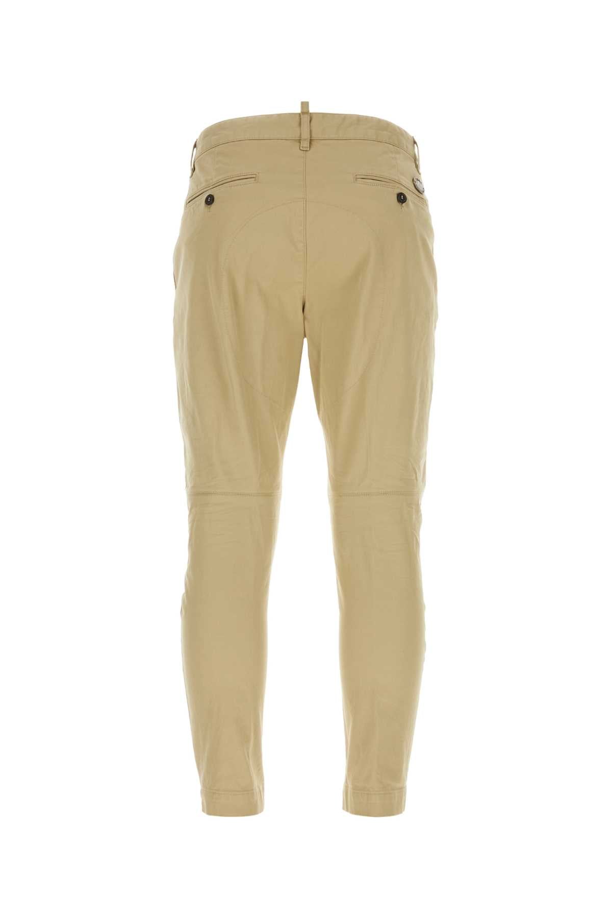BEIGE STRETCH COTTON SEXY CHINO PANT DSQUARED2