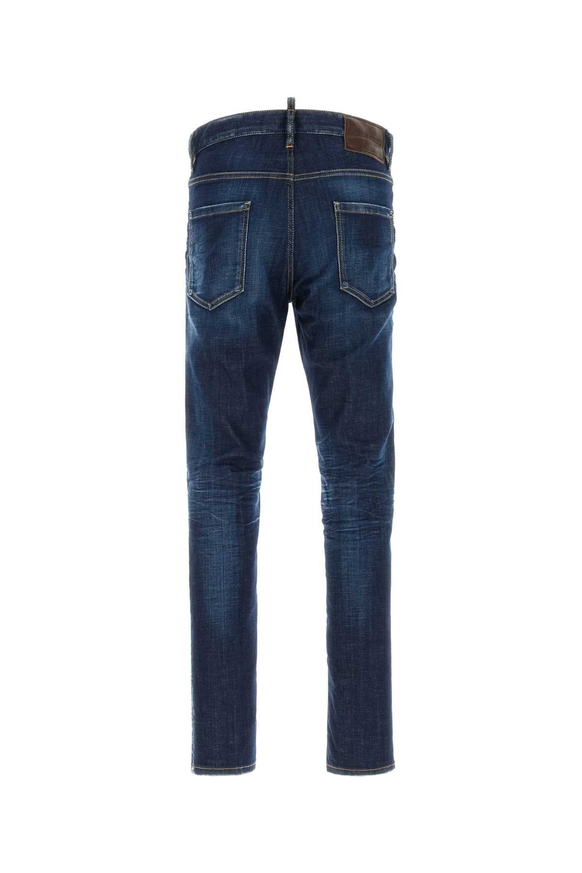 BLUE COTTON BLEND JEANS DSQUARED2