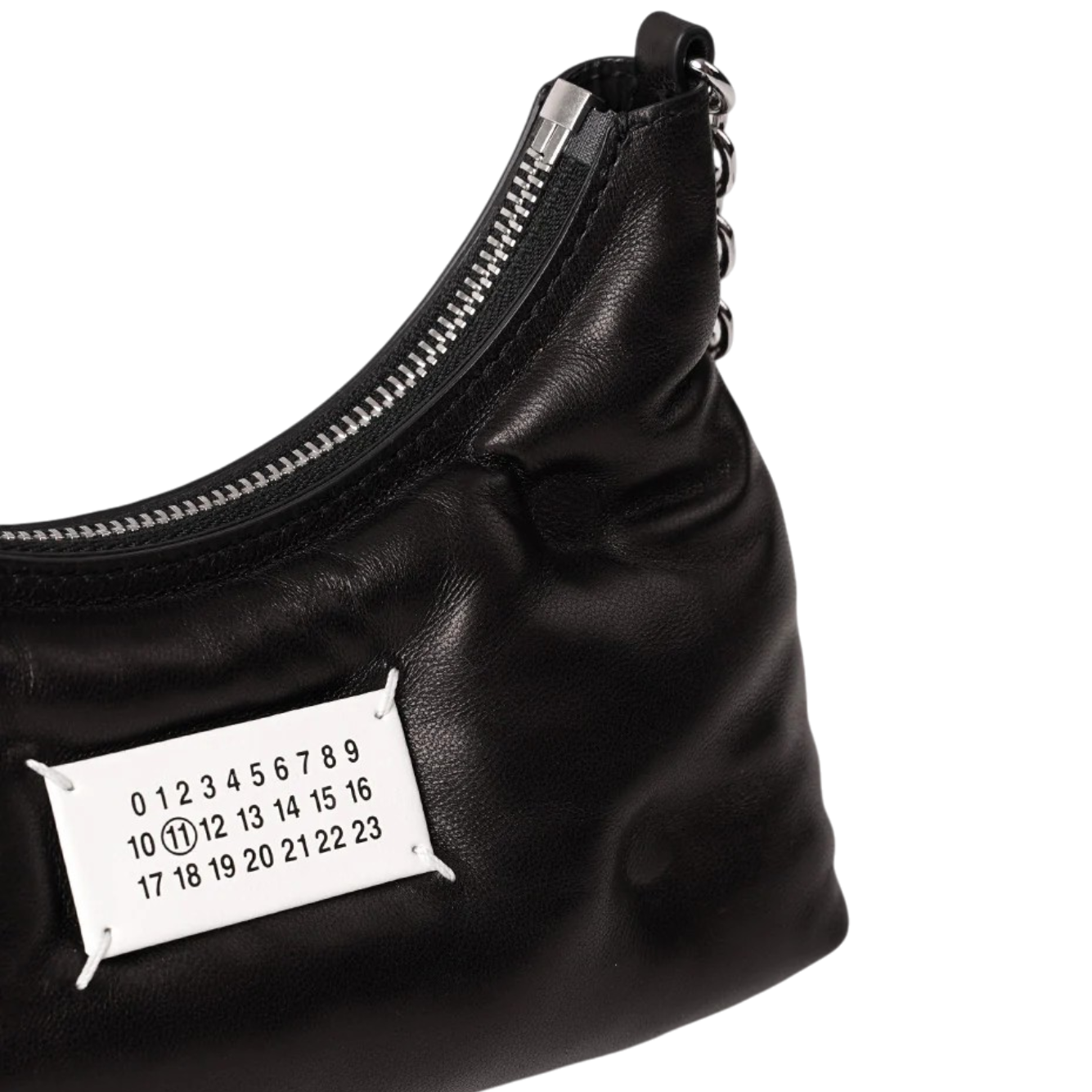 BLACK NAPPA LEATHER MICRO GLAM SLAM HOBO SHOULDER BAG Maison Margiela