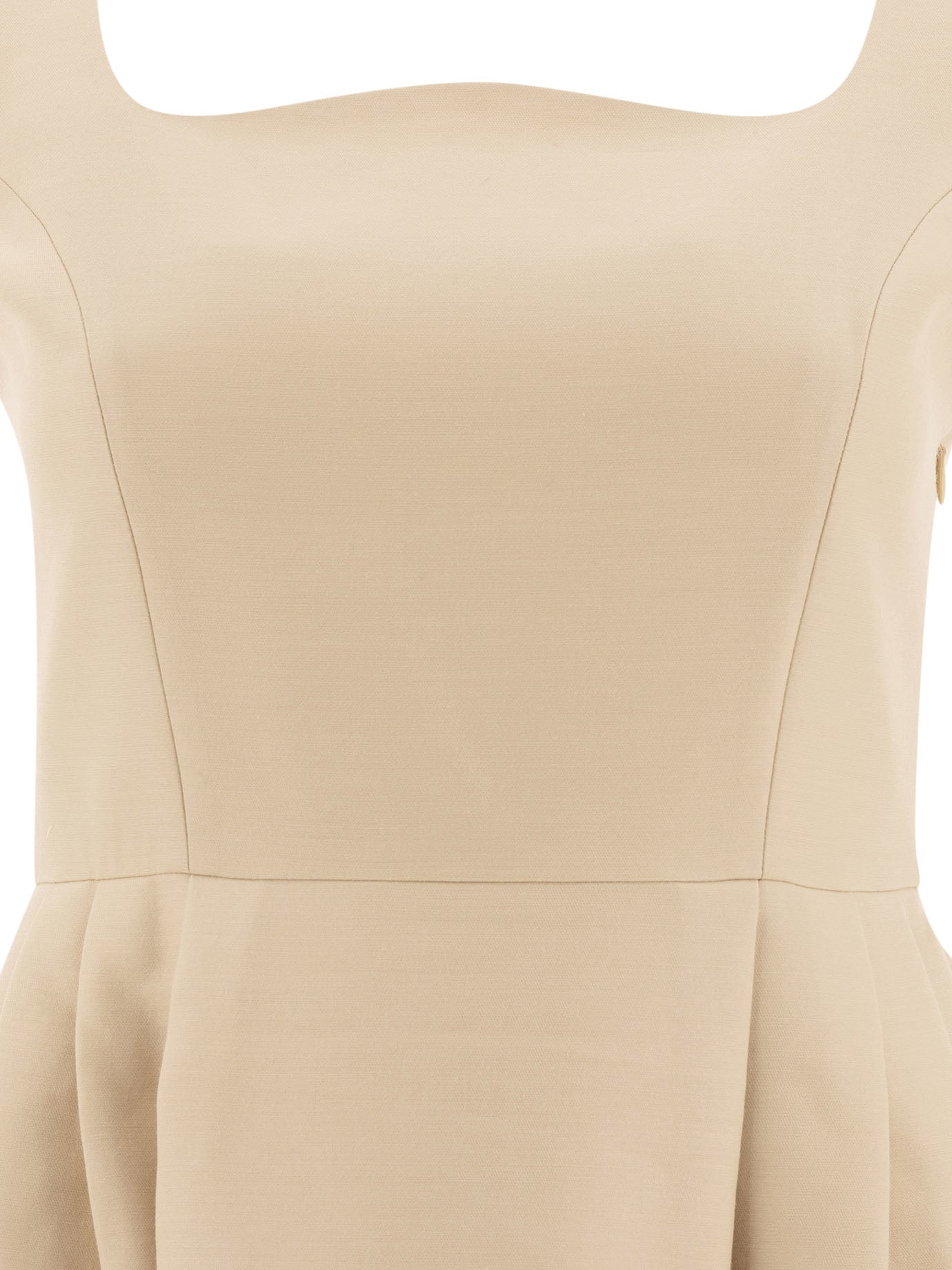 YELLOW SILK DRESS SANDBEIGE