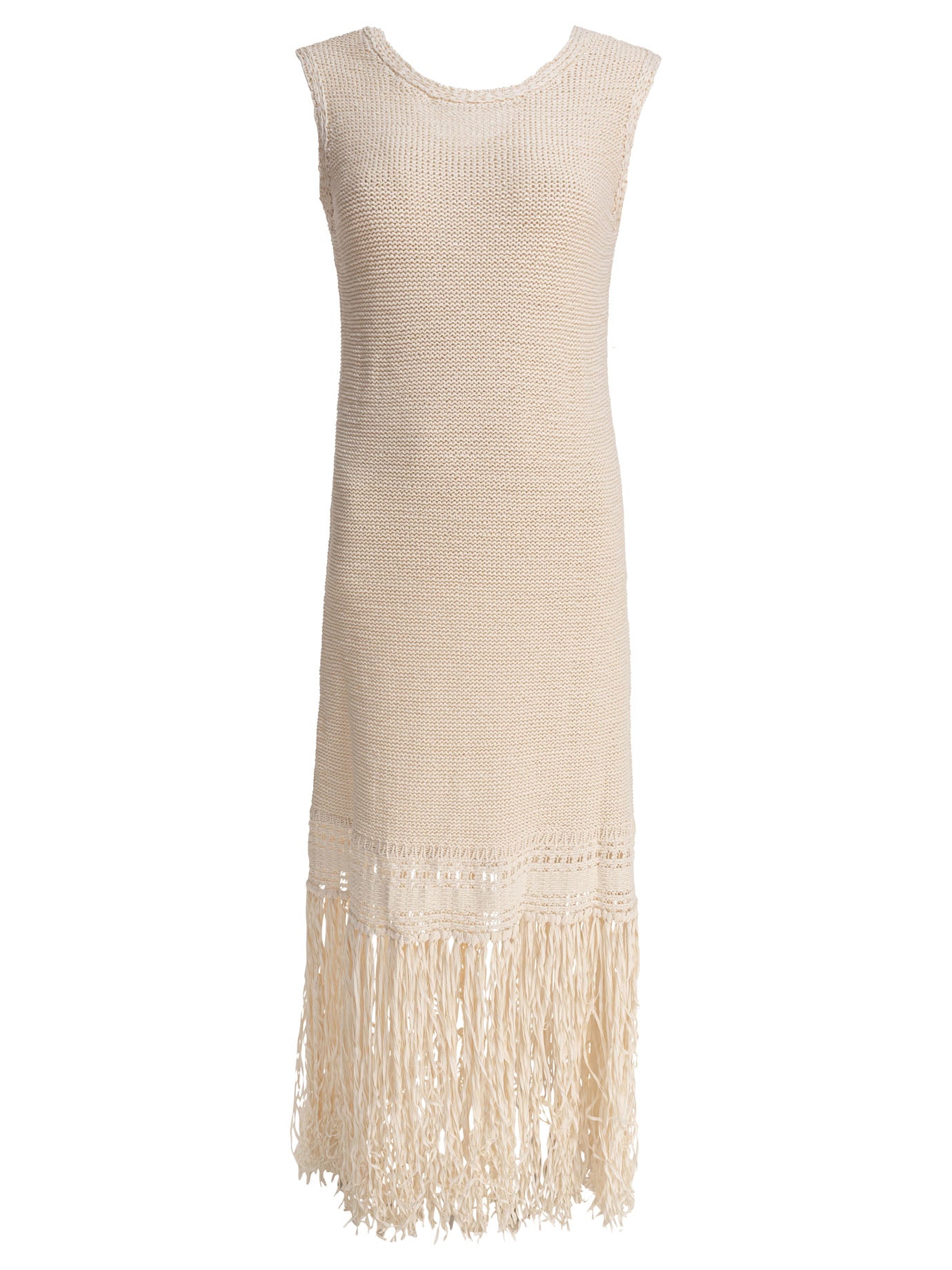 BEIGE POLYESTER DRESS SANDBEIGE BEIGE S