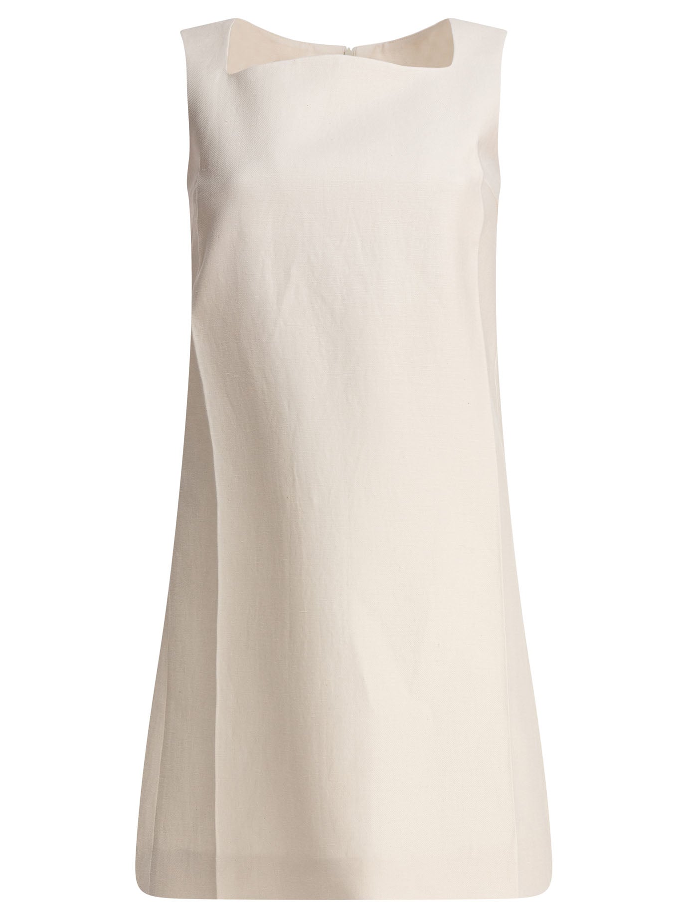 WHITE LINEN DRESS SANDBEIGE WHITE XS