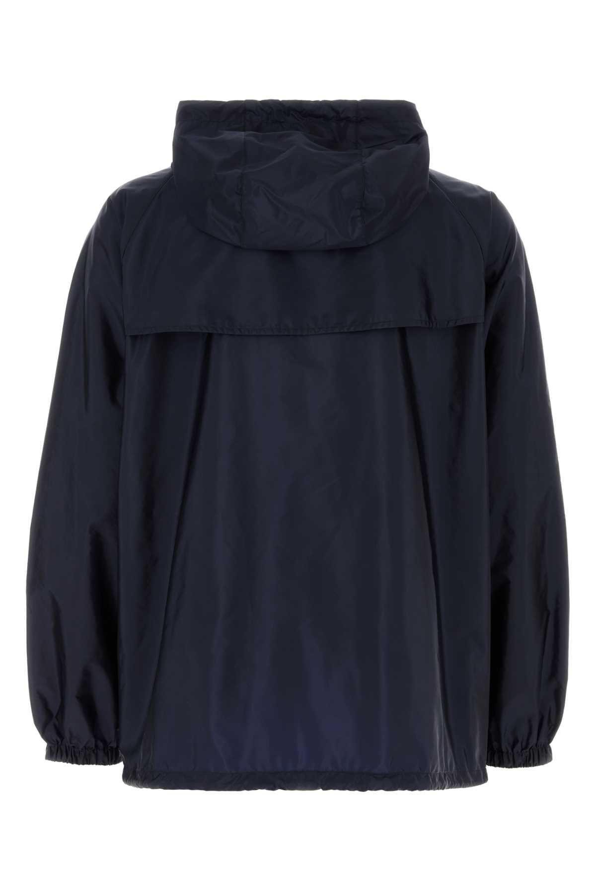 NAVY BLUE RE-NYLON WIND BREAKER Prada