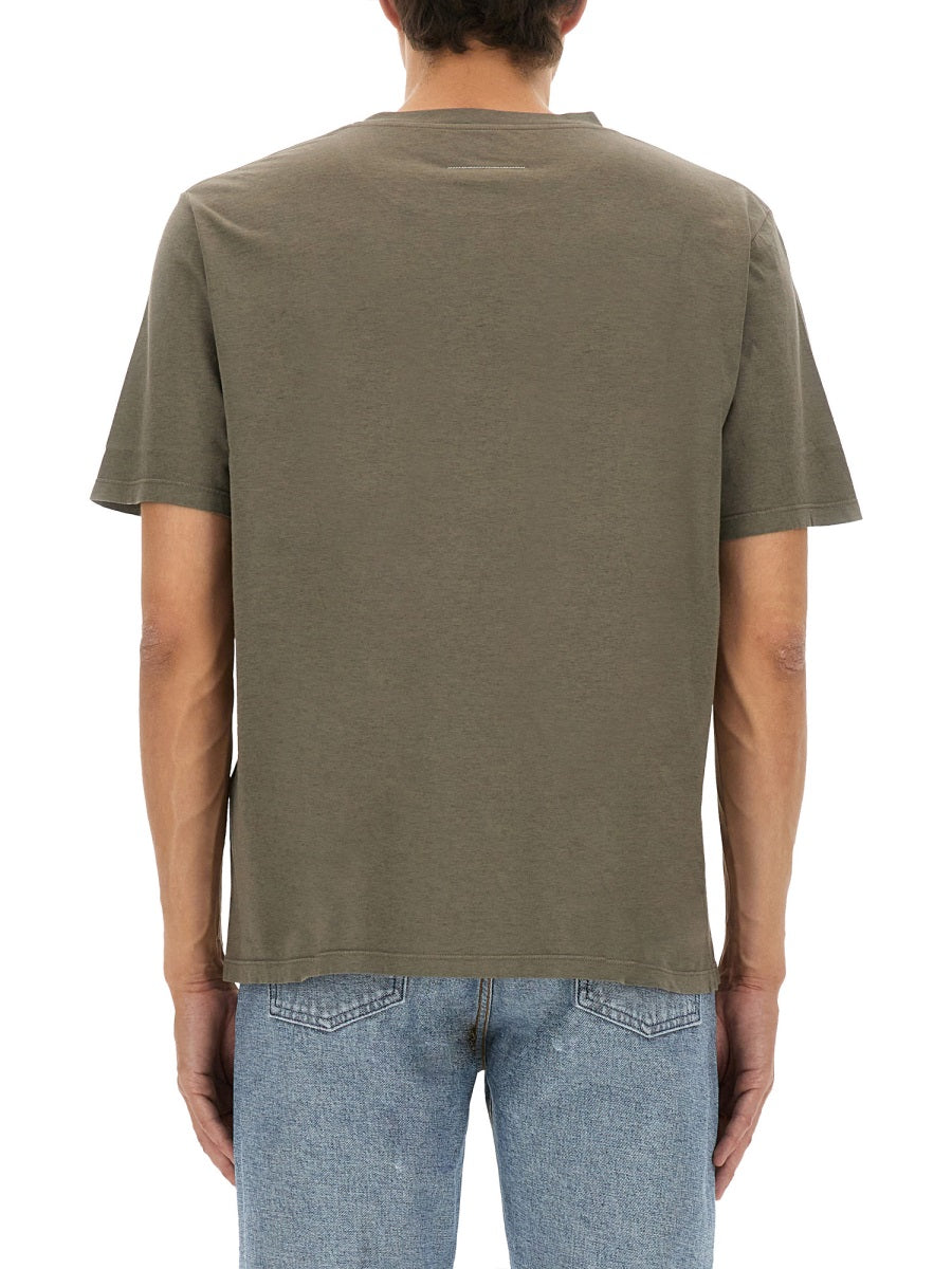 BEIGE COTTON T-SHIRTS MM6 MAISON MARGIELA BEIGE S