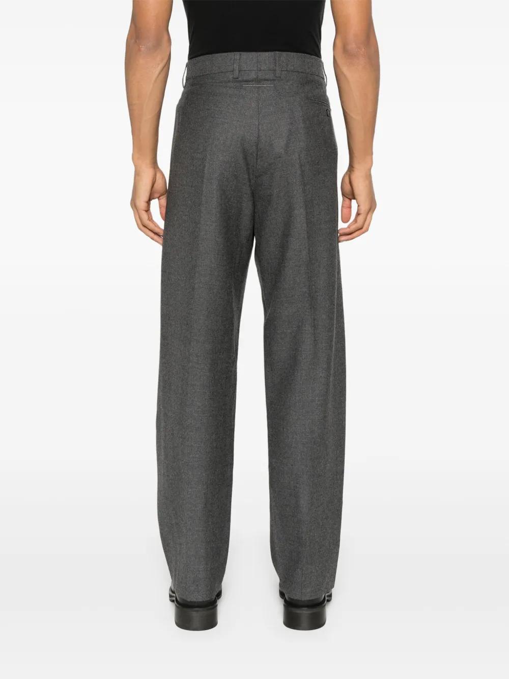 GREY VIRGIN WOOL COTTON PANTS MM6 MAISON MARGIELA