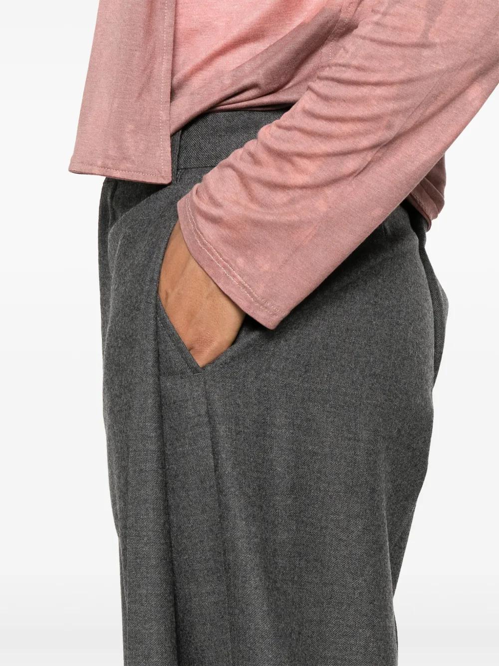 GREY VIRGIN WOOL COTTON PANTS MM6 MAISON MARGIELA