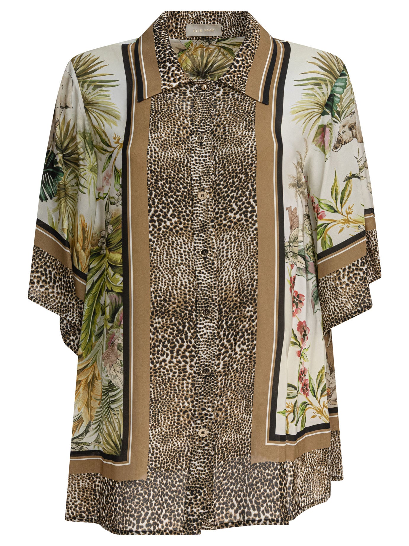 SAVANNAH PRINT SHIRT Elie Saab BROWN 40