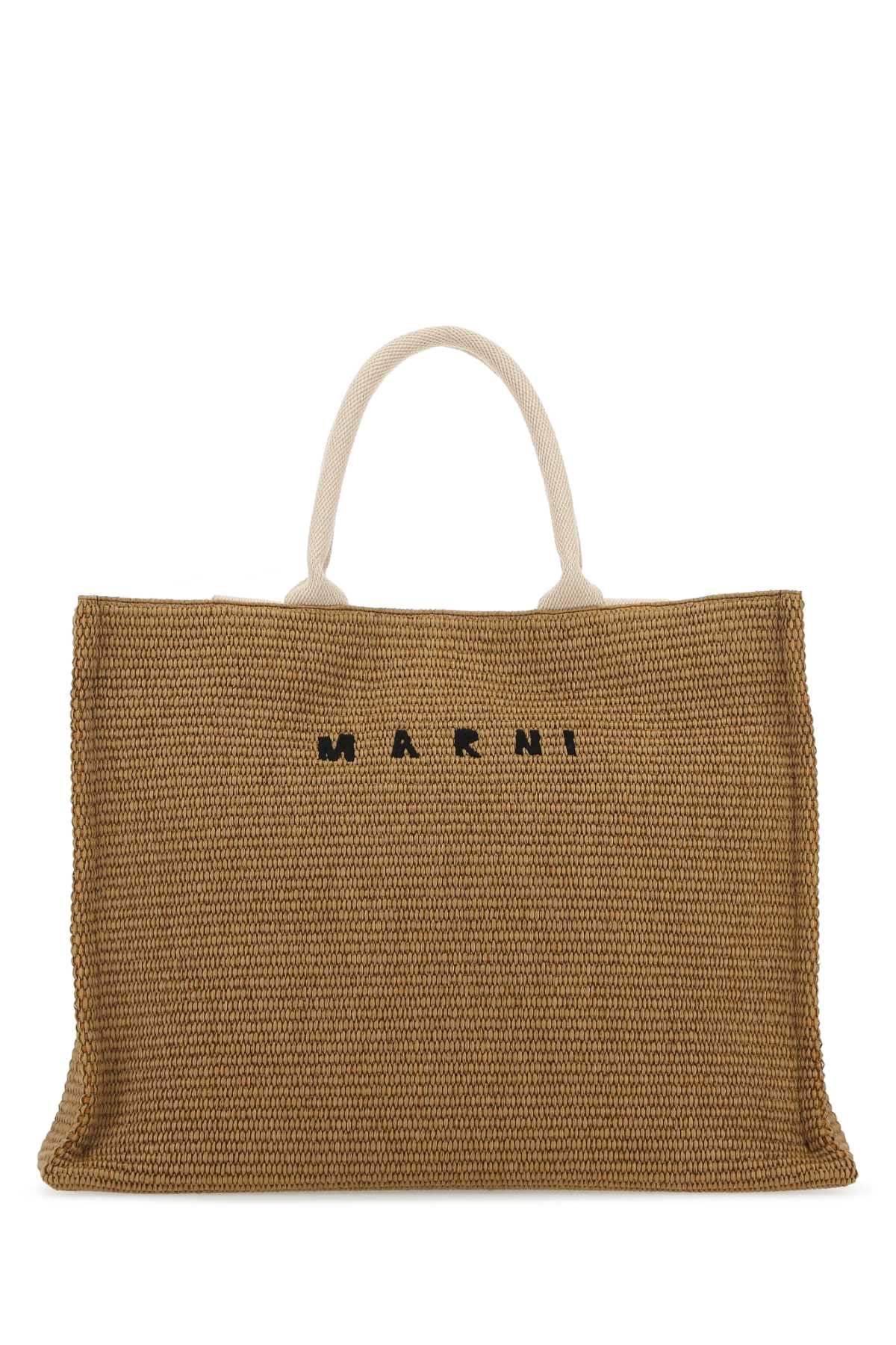 BISCUIT RAFFIA SHOPPING BAG Marni CAMEL TU