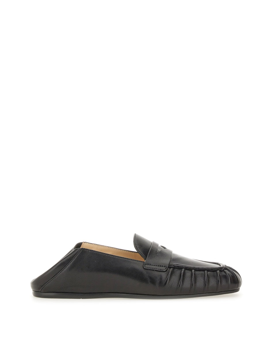 BLACK LAMB LEATHER LOAFERS Stuart Weitzman