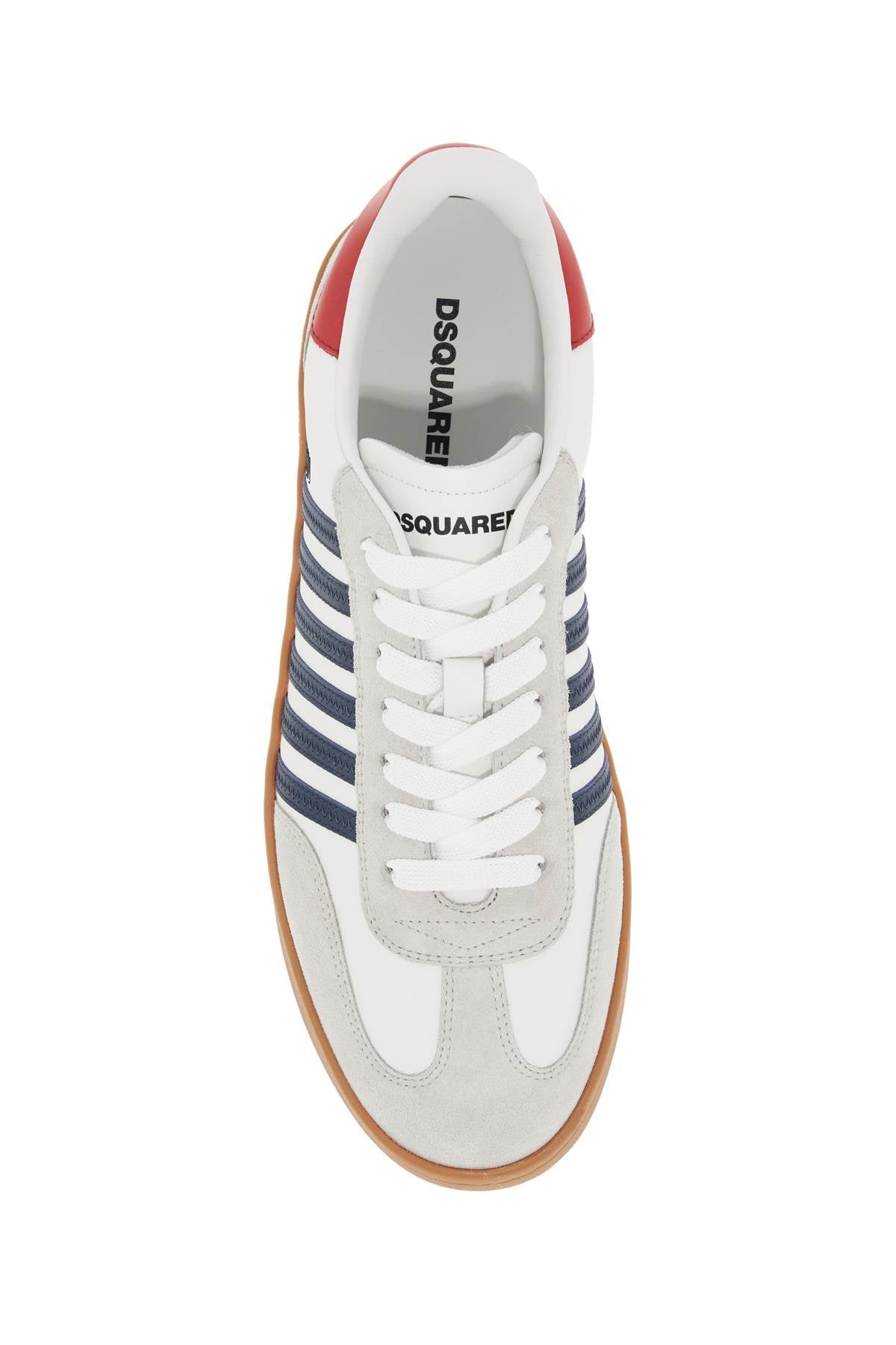 WHITE LEATHER BOXER SNEAKERS DSQUARED2