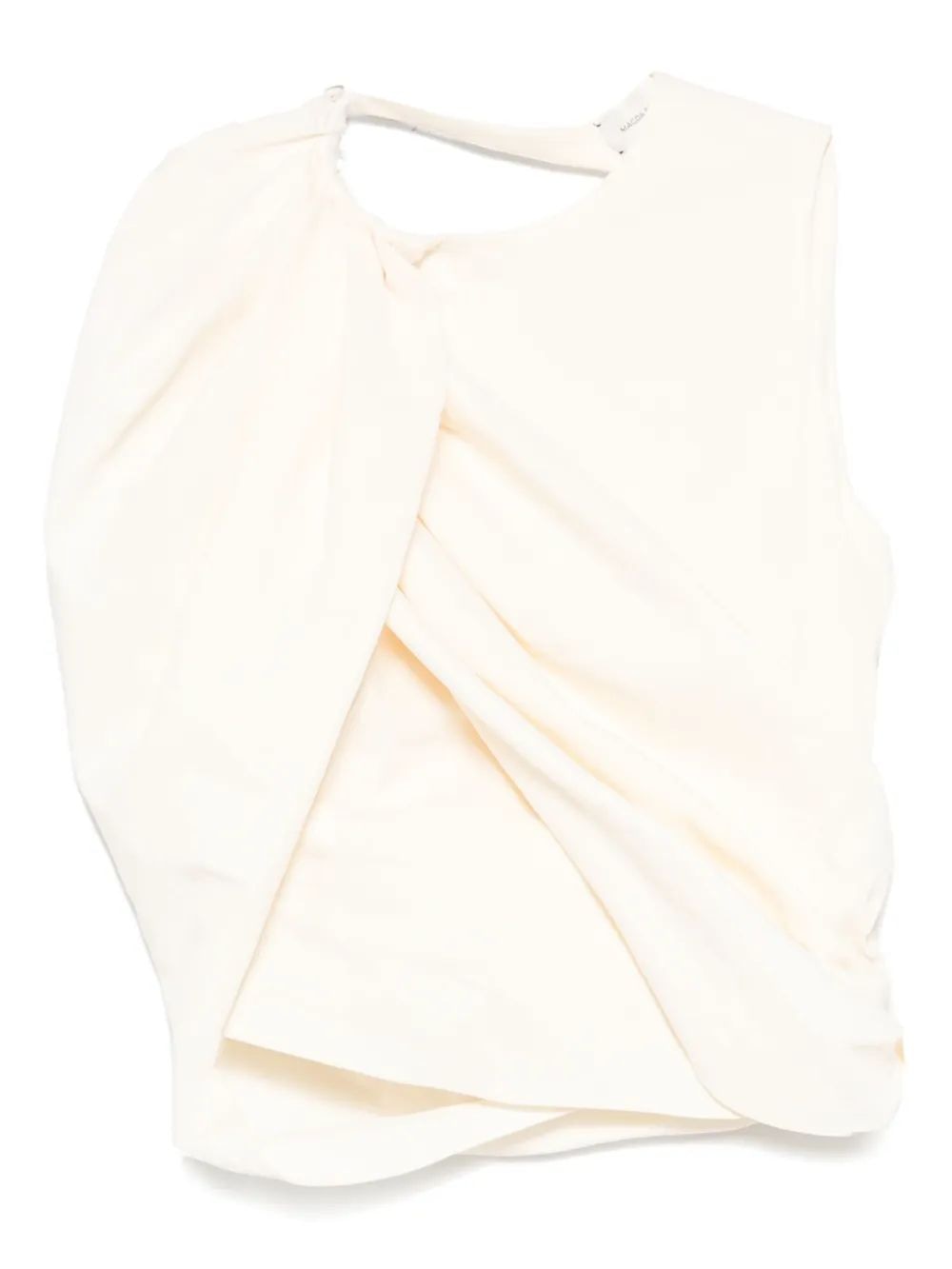 MAGDA BUTRYM ASYMMETRIC DRAPED TOP Magda Butrym BEIGE 36