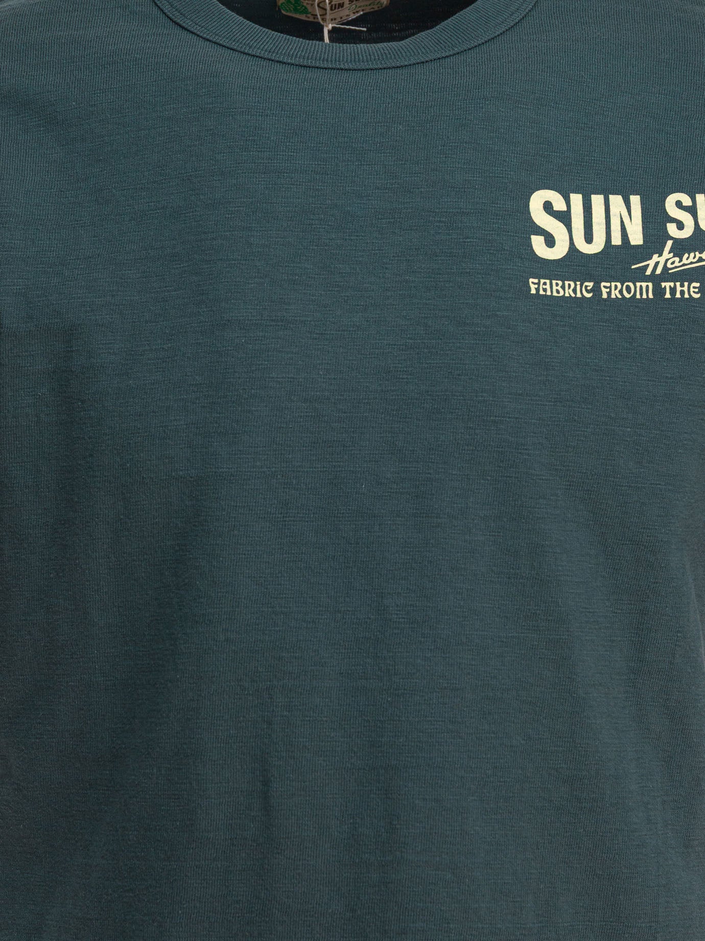 GREEN COTTON T-SHIRT SUN SURF