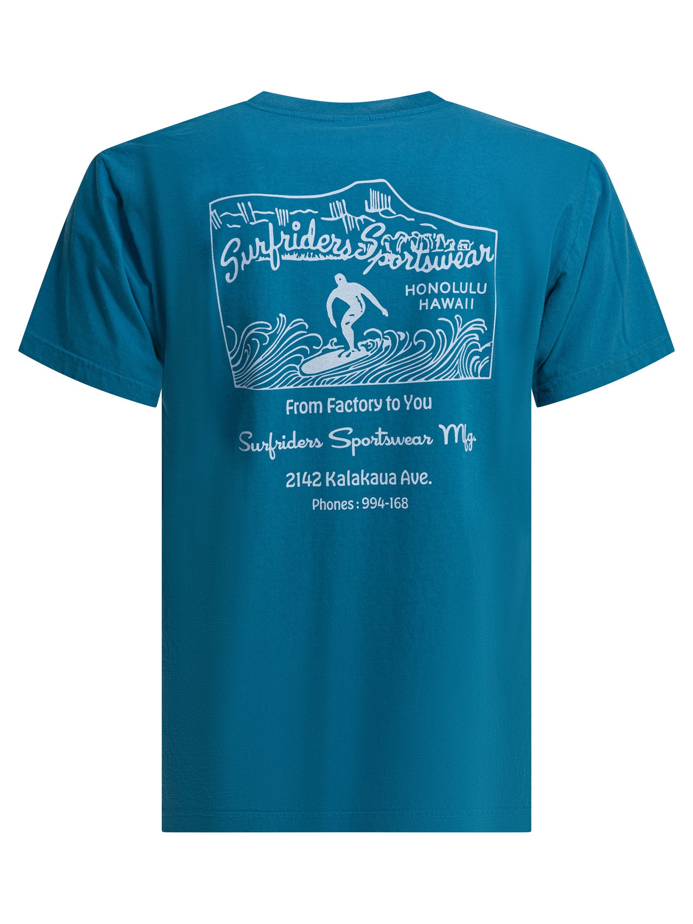 BLUE COTTON T-SHIRT SUN SURF
