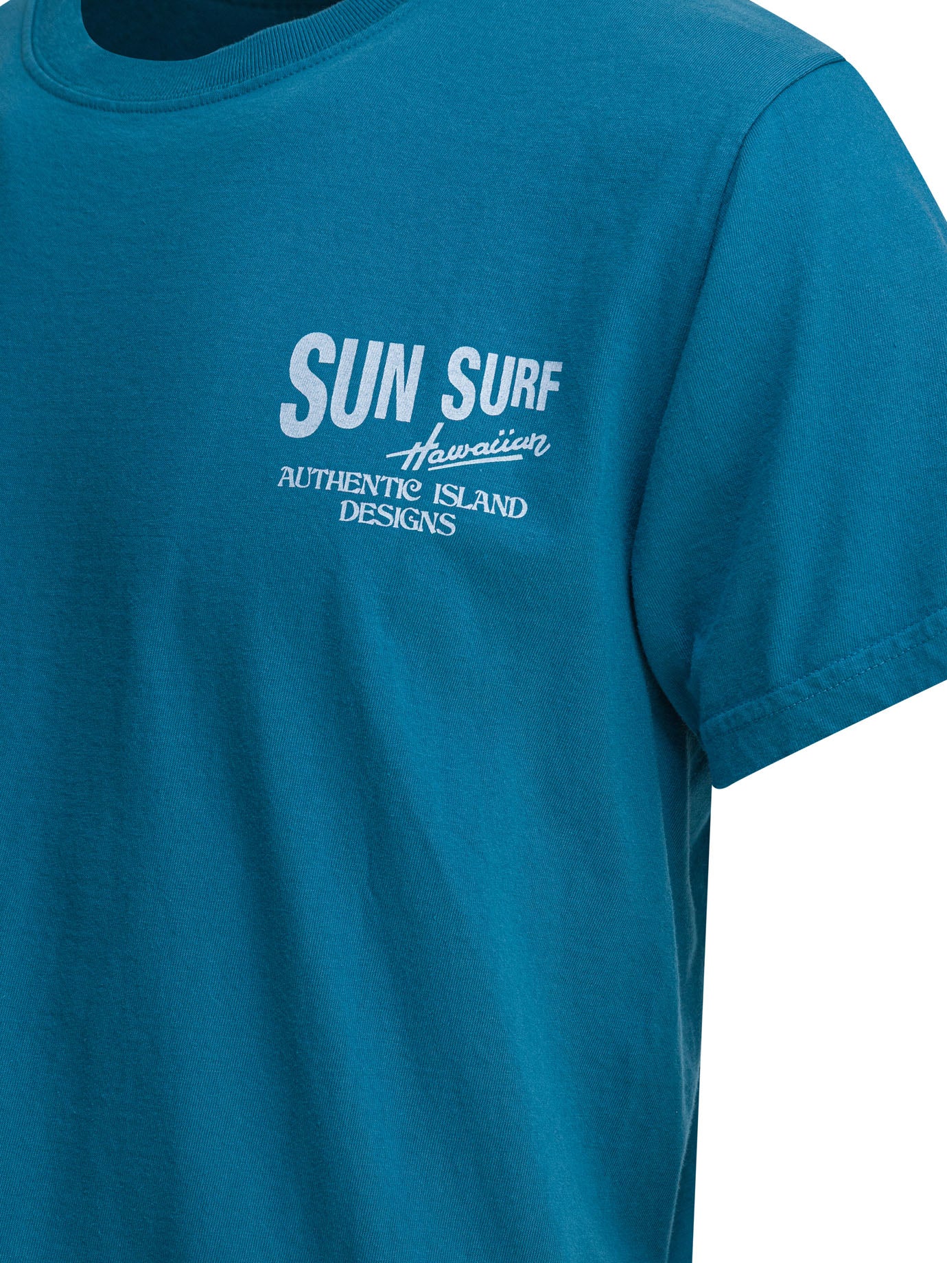 BLUE COTTON T-SHIRT SUN SURF