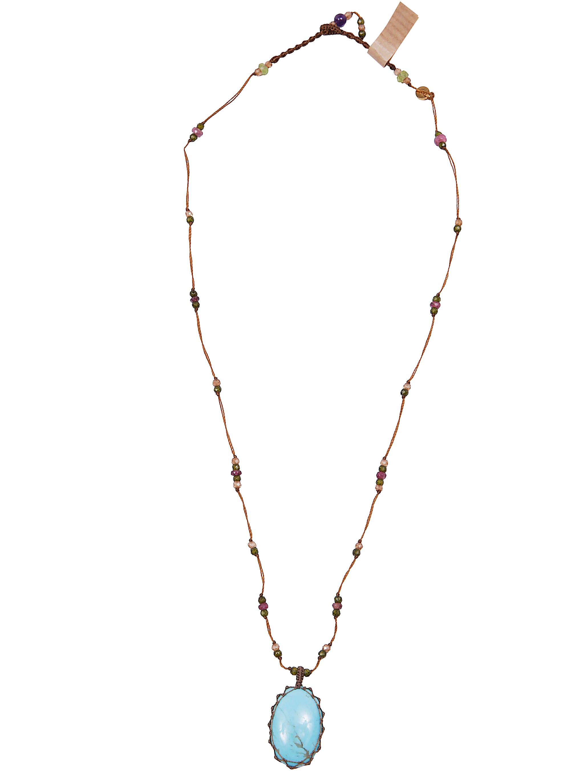 TIBETAN PENDANT NECKLACE SHARING BLUE UNICA