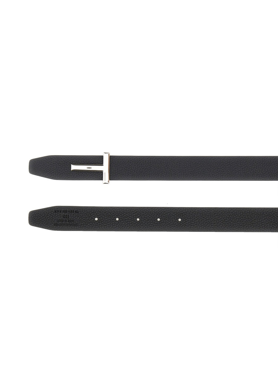 T GRAINY LEATHER BELT Tom Ford