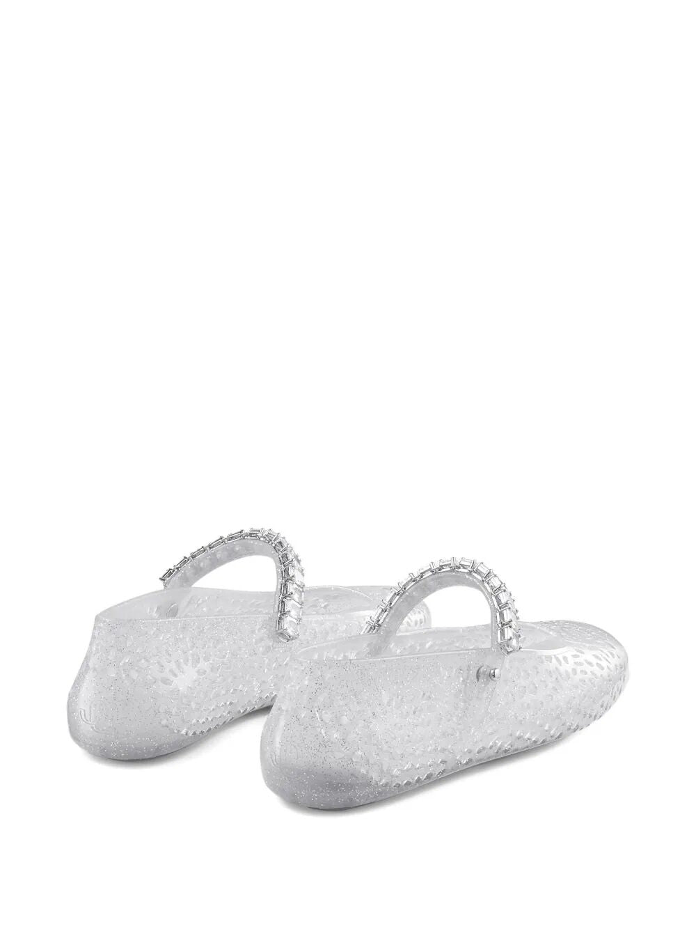 CLEAR JELLY BALLERINA FLATS WITH CRYSTAL EMBELLISHMENT Jimmy Choo