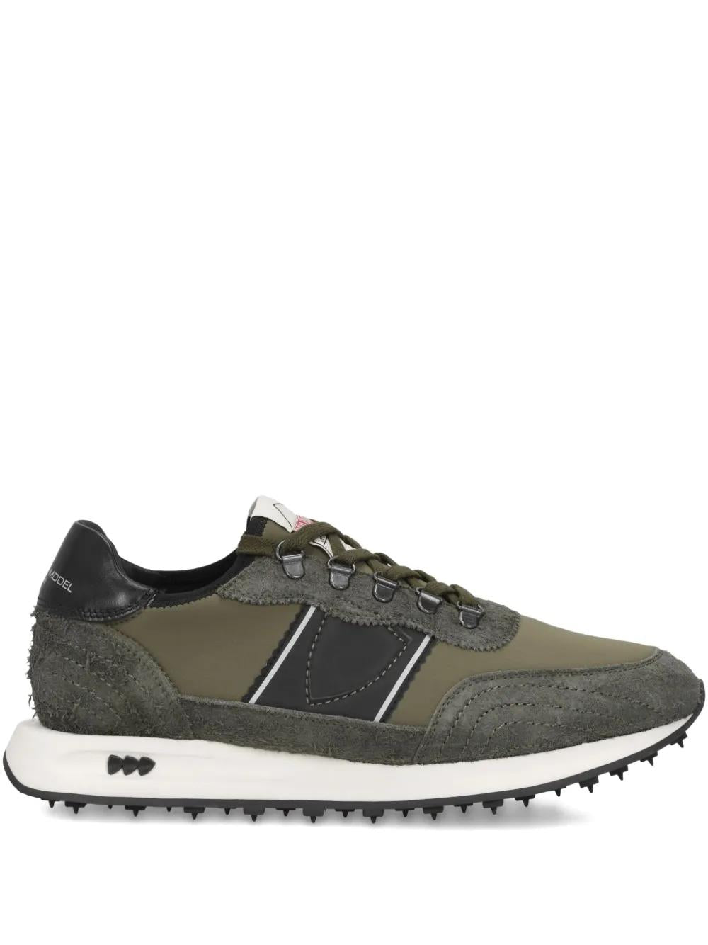SUEDE LEATHER LOW-TOP SNEAKERS WITH PANELS PHILIPPE MODEL PARIS MONTAGNEVERT 42