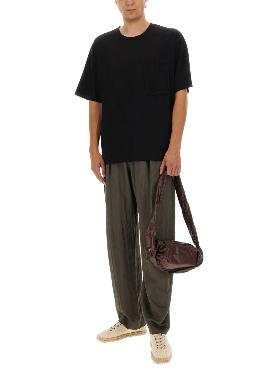 BLACK COTTON SILK T-SHIRTS Lemaire BLACK S