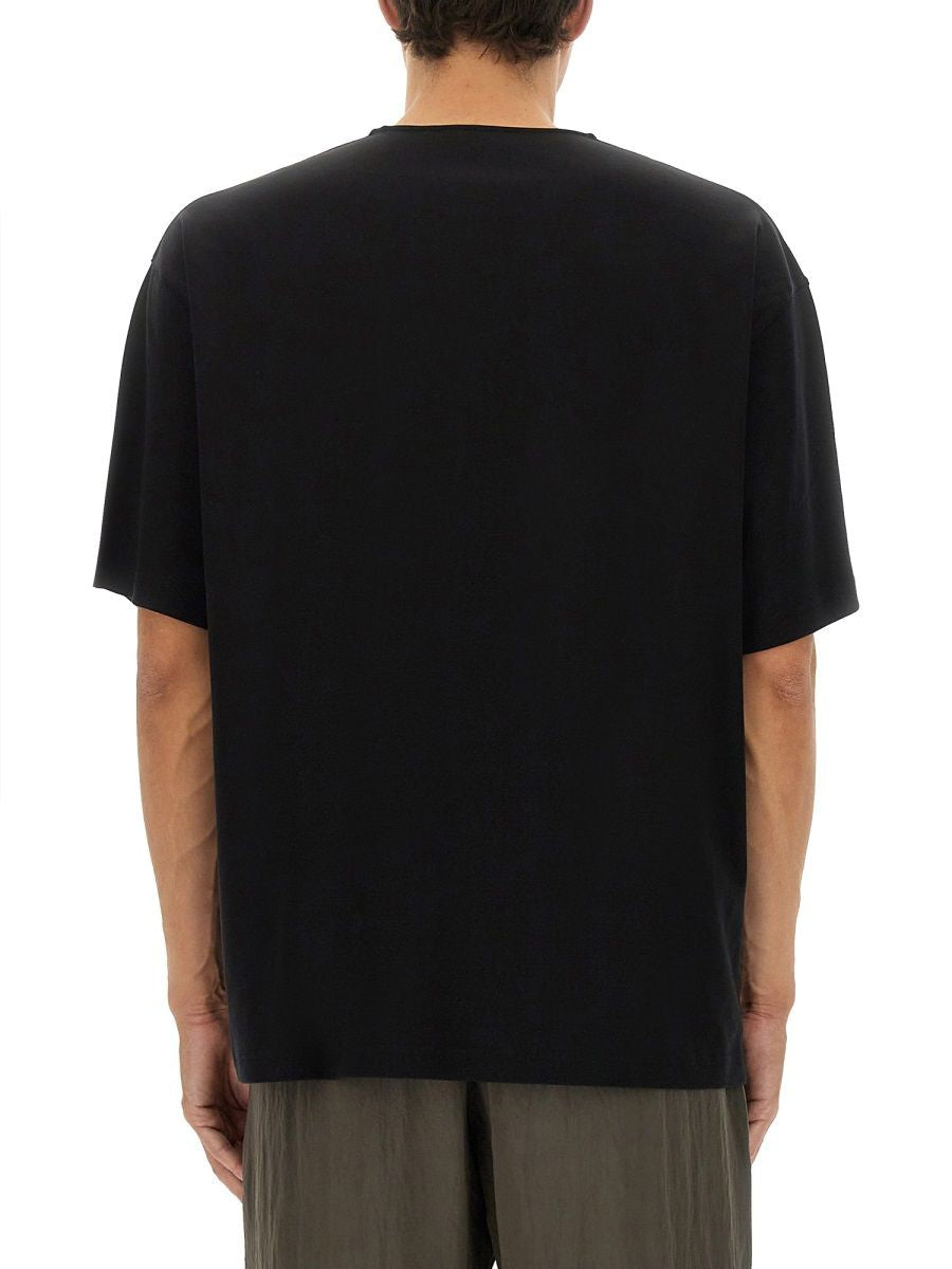 BLACK COTTON SILK T-SHIRTS Lemaire