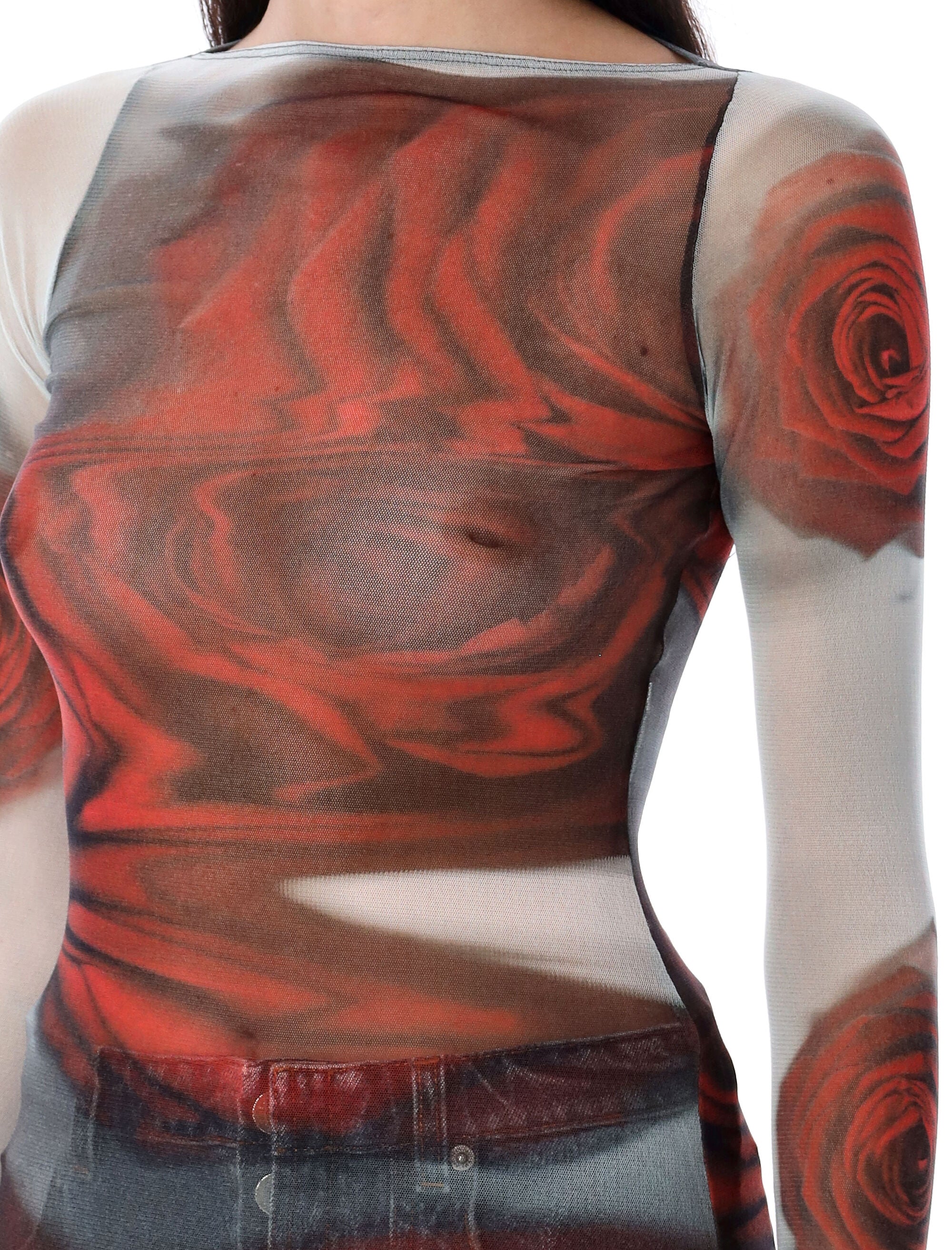 ROSES MESH TOP JEAN PAUL GAULTIER