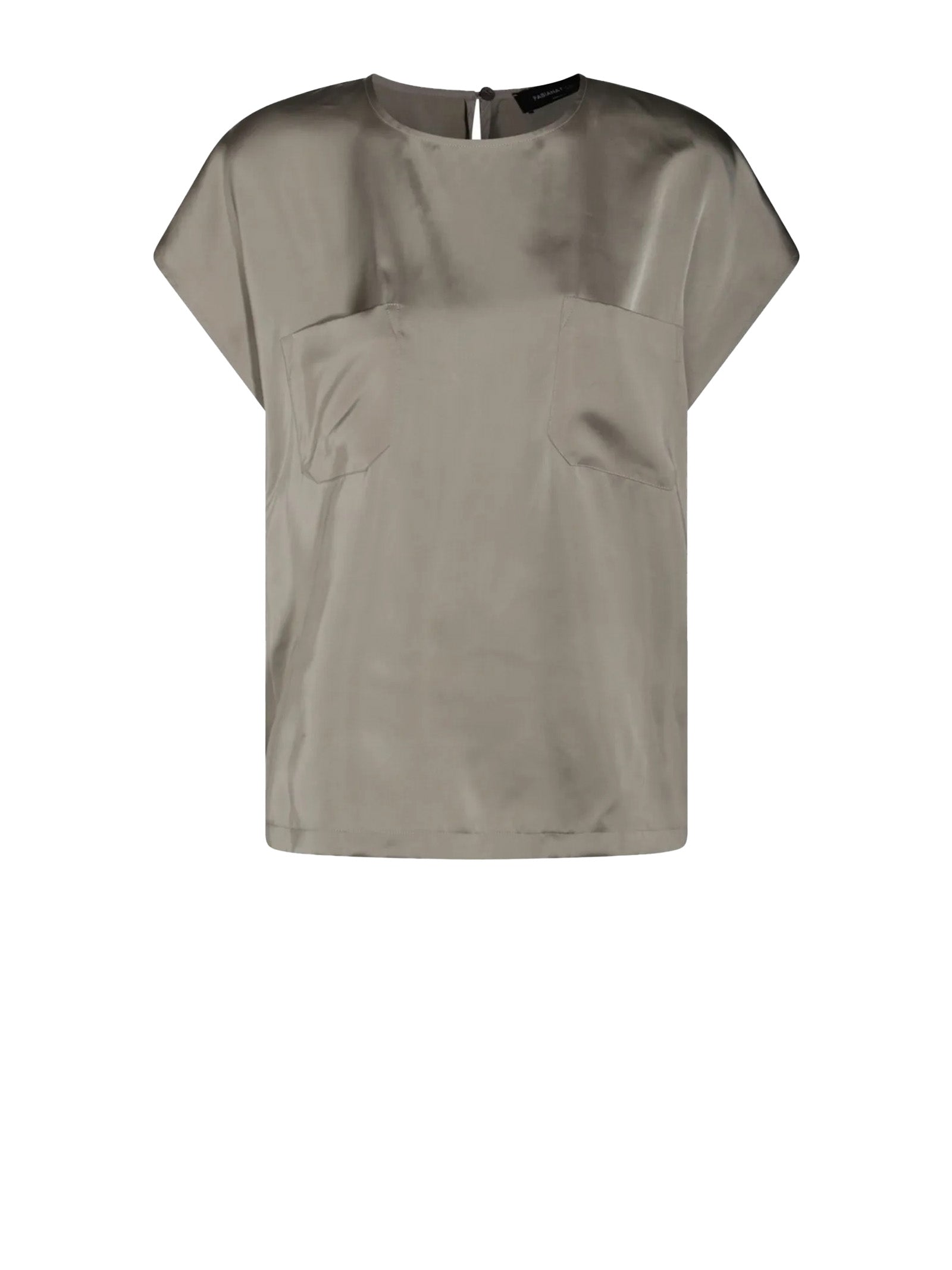 FABIANA FILIPPI SATIN T-SHIRT Fabiana Filippi ARGILLA 40