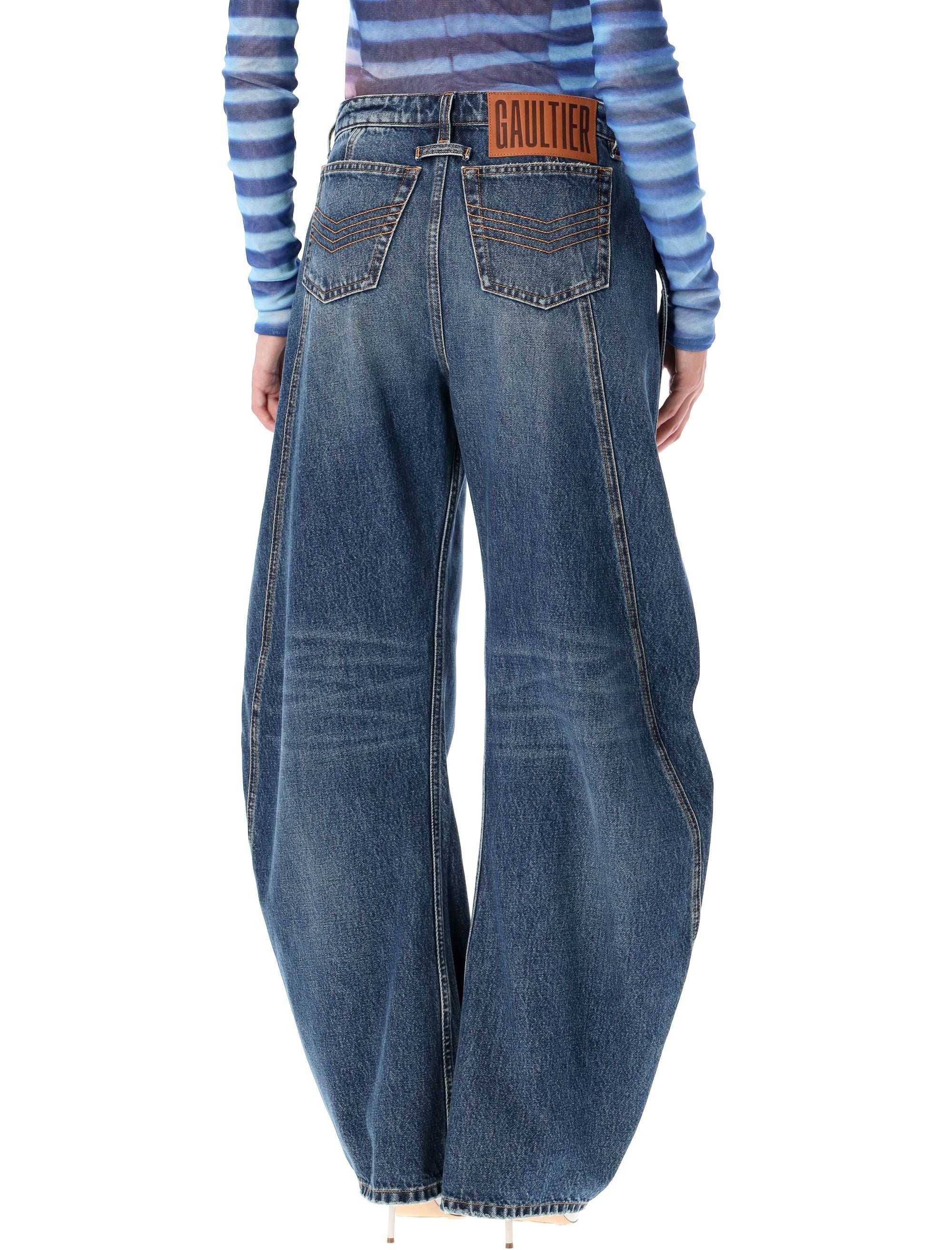 BLUE COTTON JEANS JEAN PAUL GAULTIER