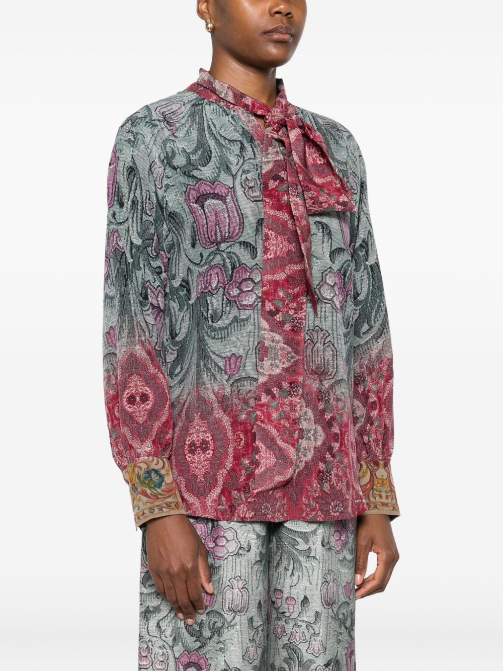 PRINTED SILK SHIRT Pierre Louis Mascia