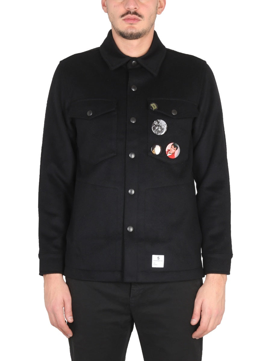 JACKET WITH PINS DEPARTMENT FIVE BLACK S