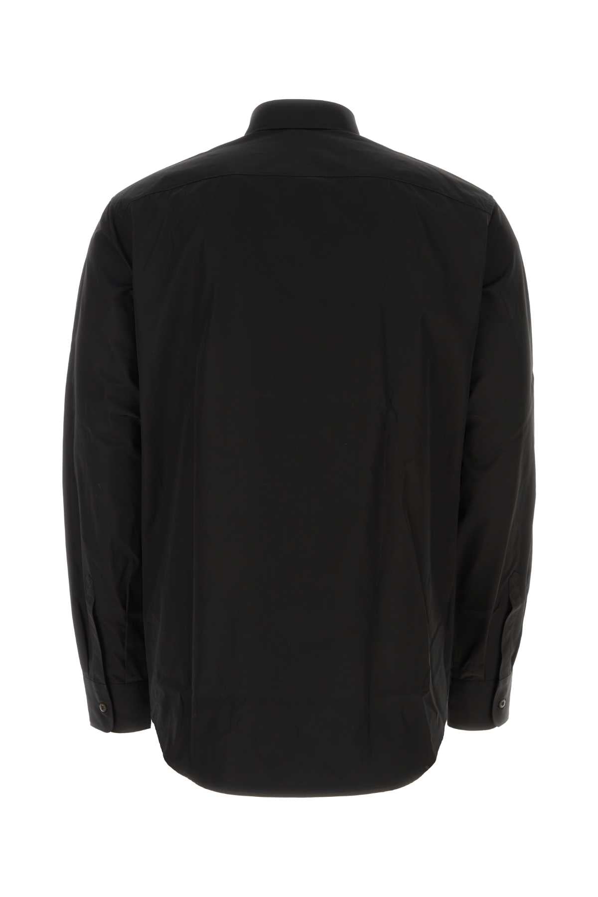 BLACK POPLIN SHIRT Prada