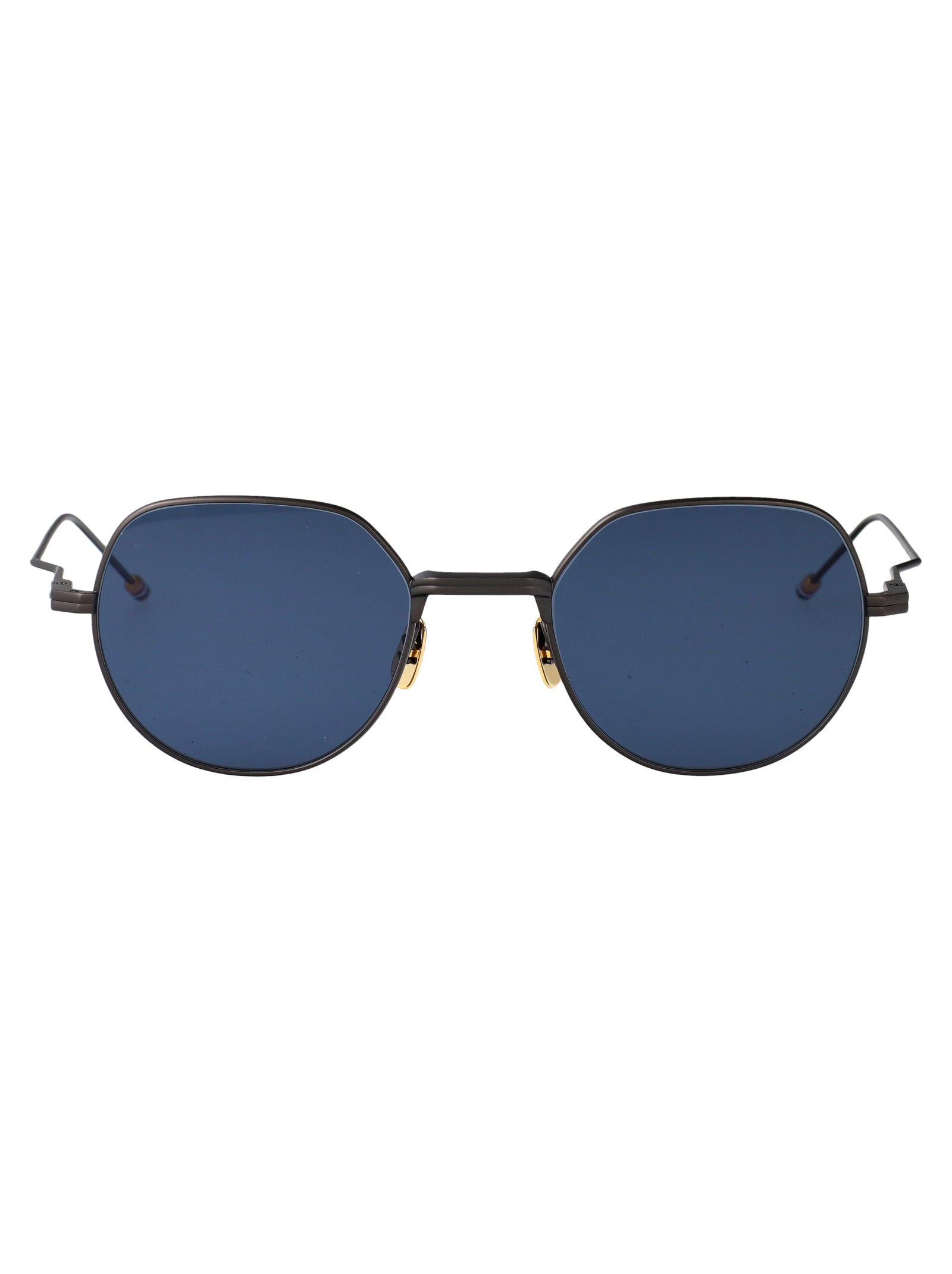 BLACK IRON / 18K GOLD PLATE TITANIUM TITANIUM SUNGLASSES Thom Browne BLACK IRON / 18K GOLD PLATE TITANIUM 48