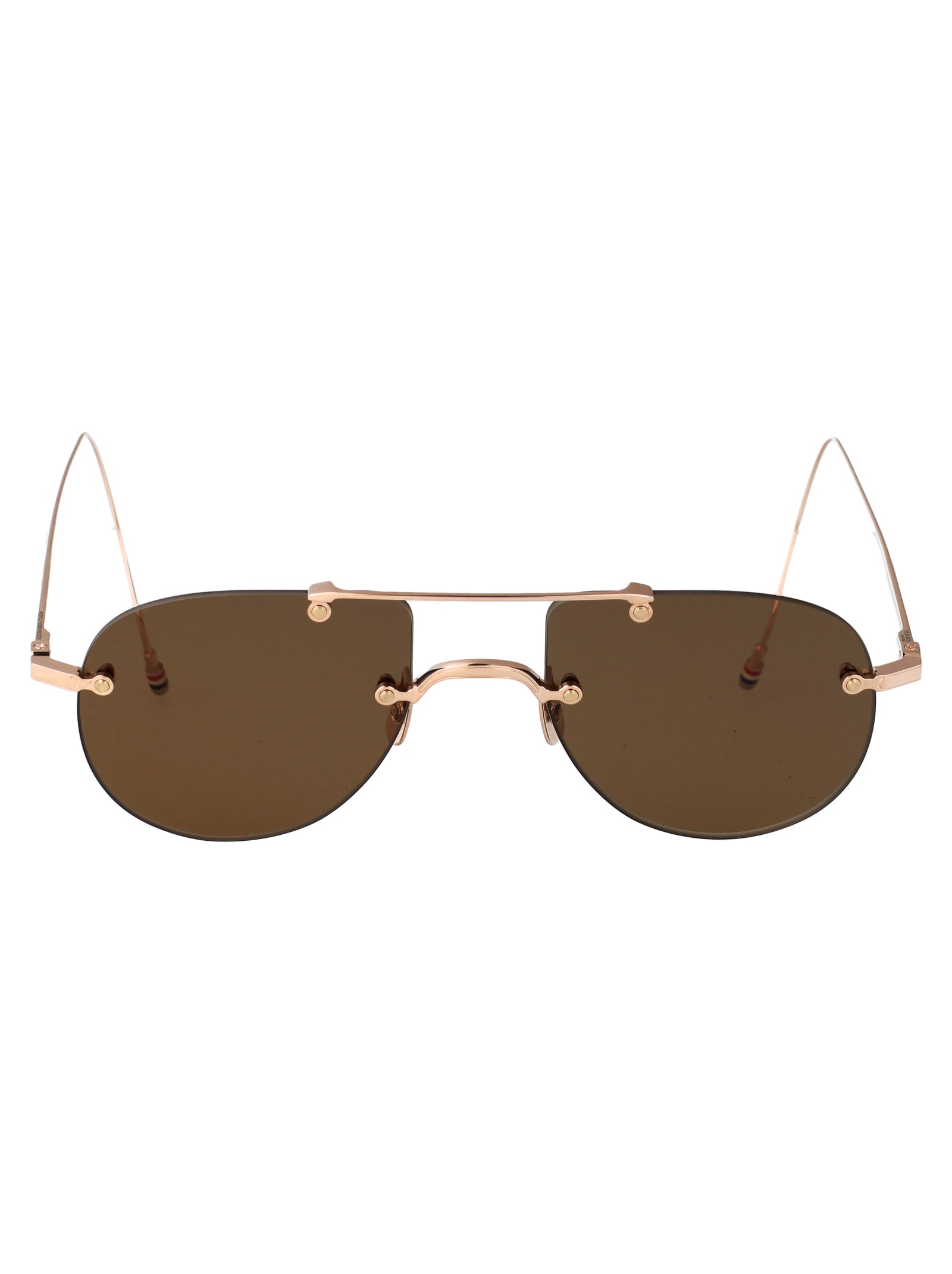 12K GOLD PLATE TITANIUM TITANIUM SUNGLASSES Thom Browne 12K GOLD PLATE TITANIUM 52