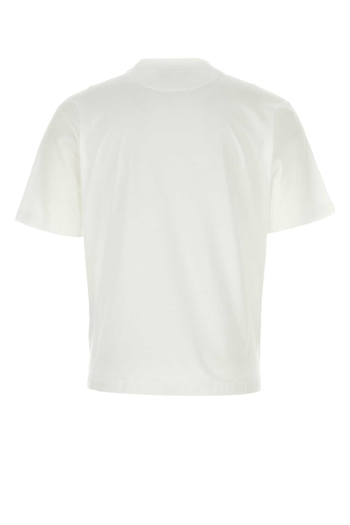 WHITE COTTON T-SHIRT Prada
