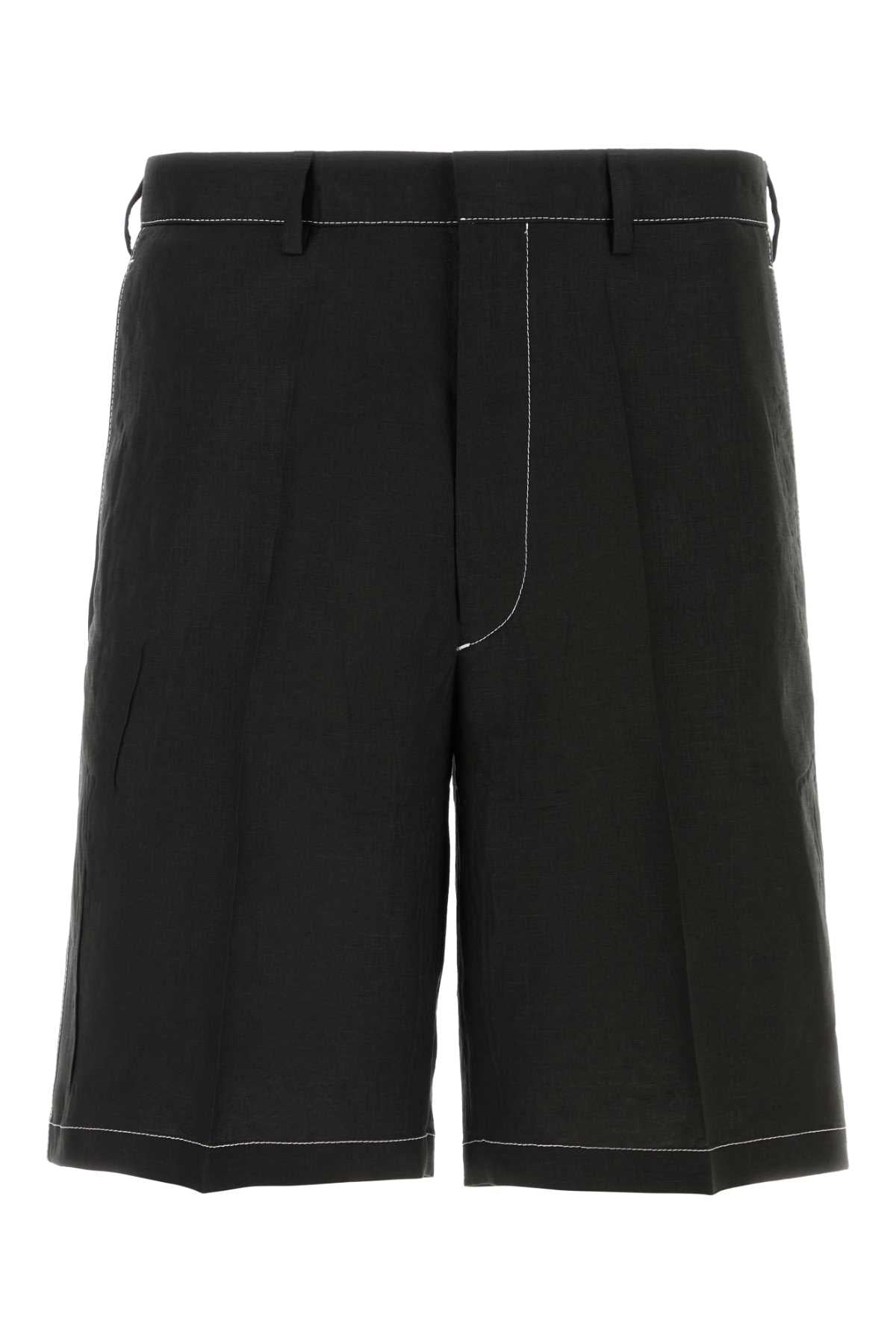 LINEN BERMUDA-SHORTS Prada black 52