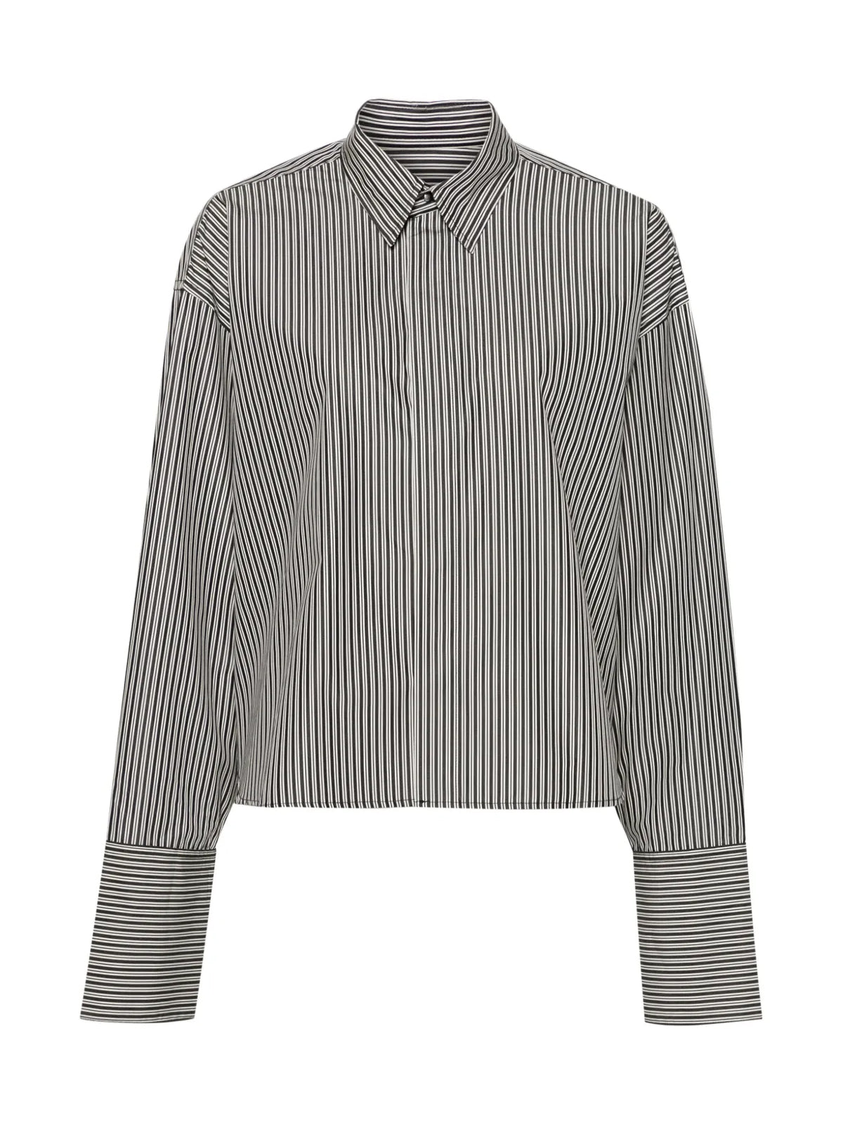 BOXY FIT STRIPED SHIRT AMI Paris BLACK S