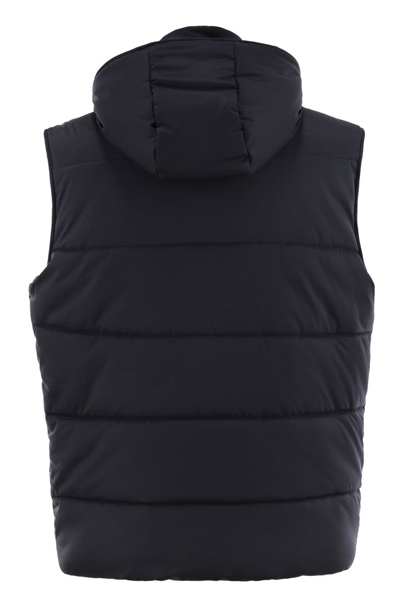HOODED SLEEVELESS JACKET Kiton