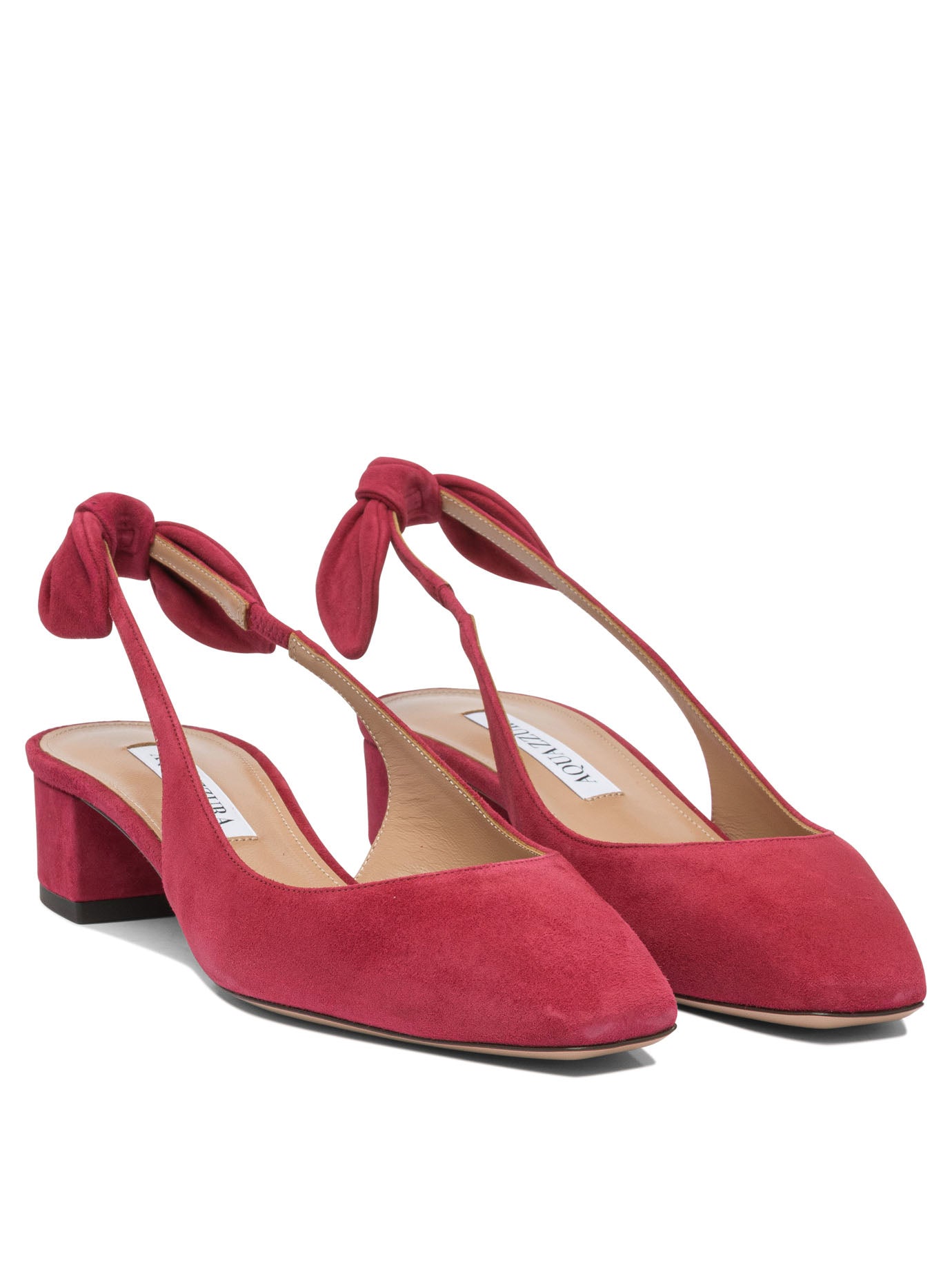 RED CALF LEATHER HEELED SHOES Aquazzura
