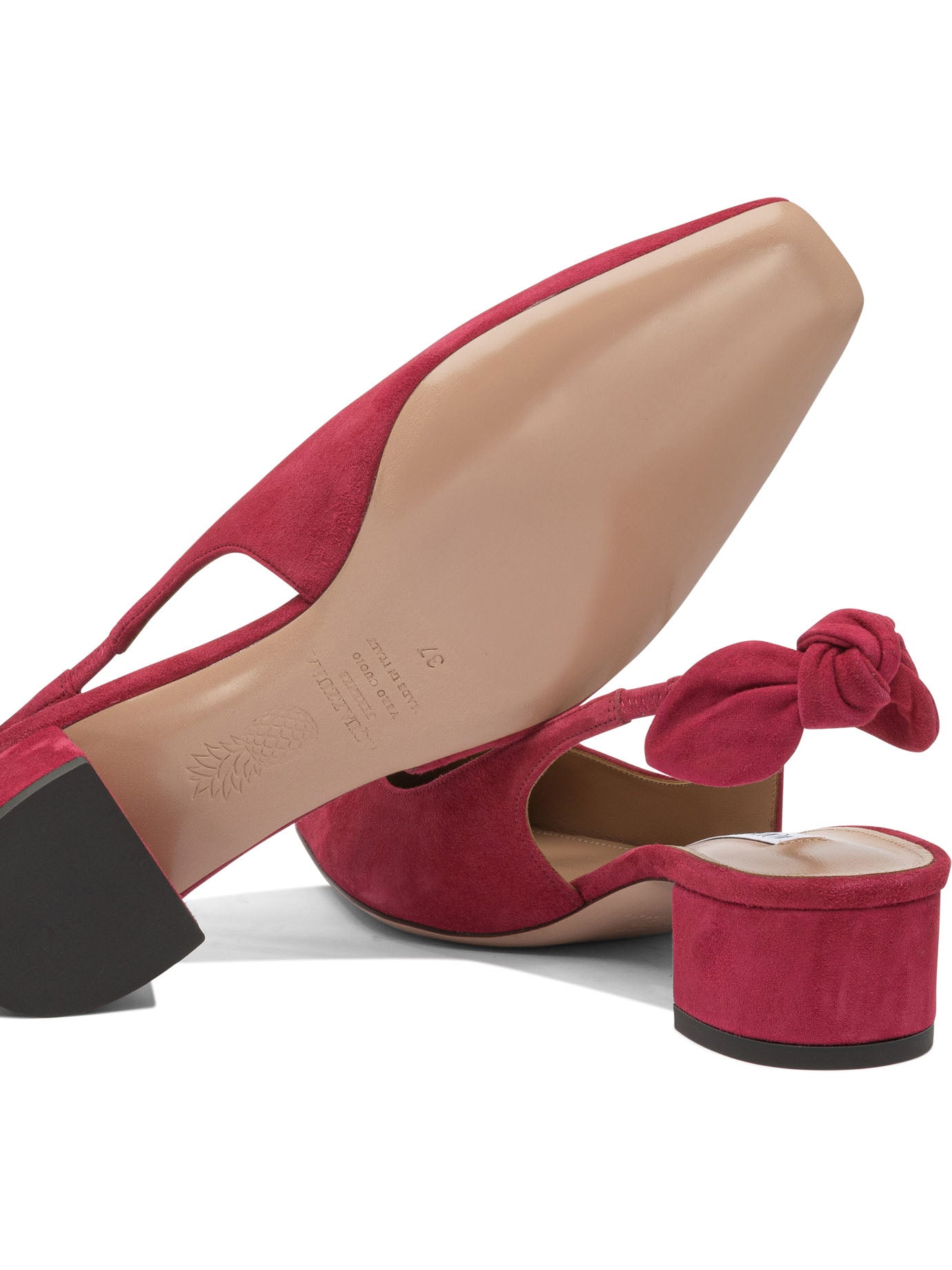 RED CALF LEATHER HEELED SHOES Aquazzura