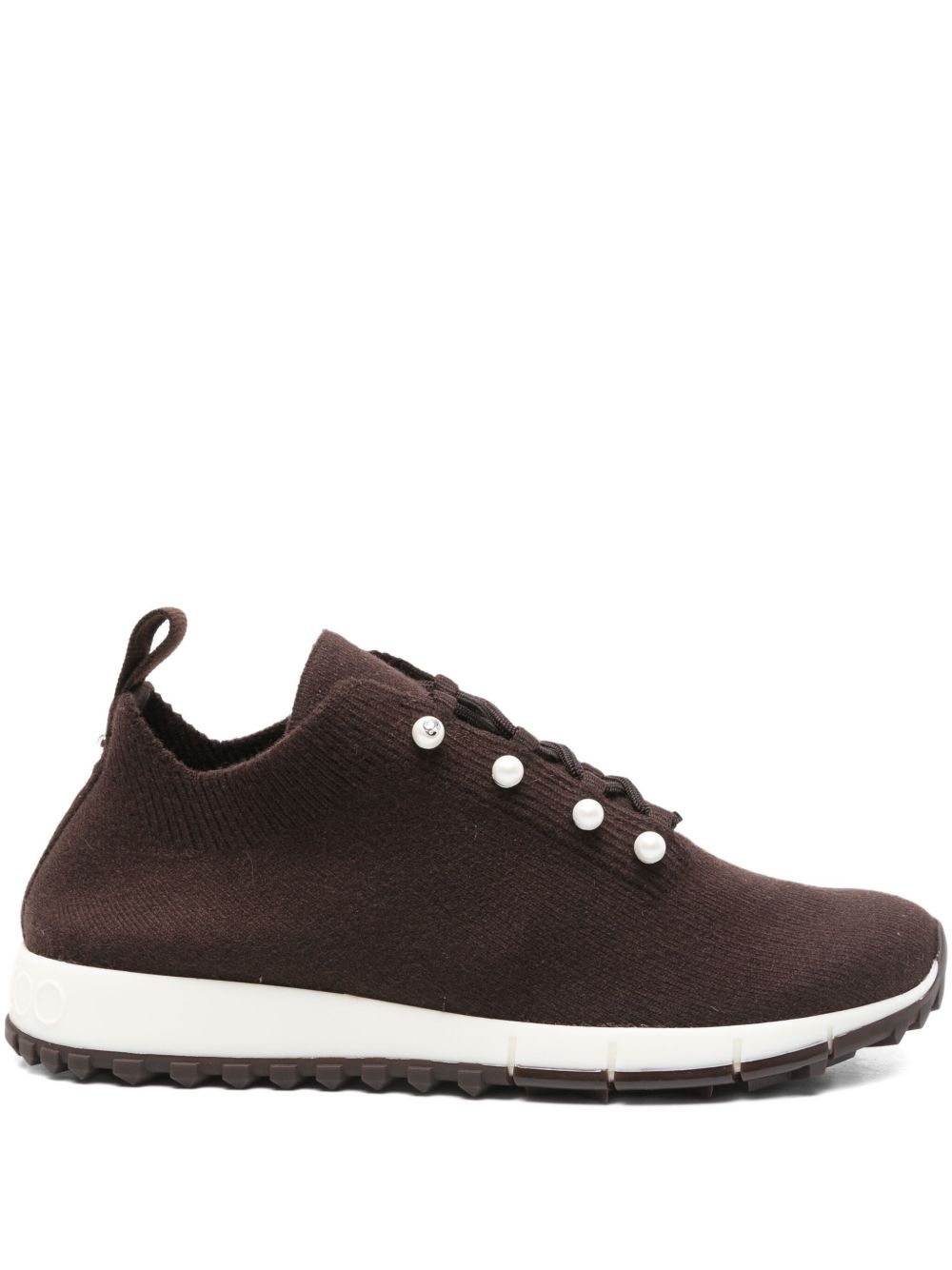 VELES PEARL EMBELLISHED SNEAKERS Jimmy Choo BROWN 40