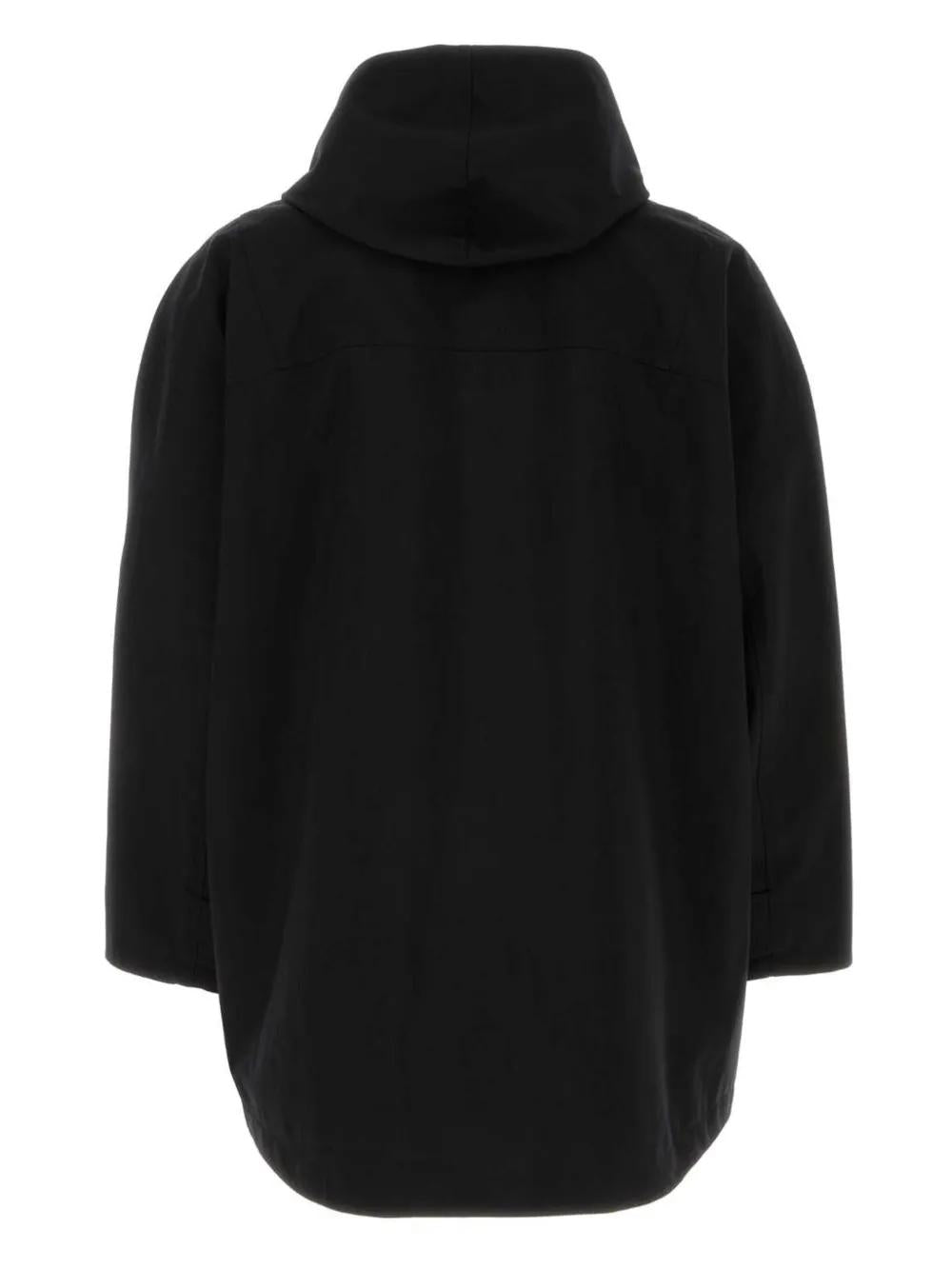 BLACK NYLON WINDBREAKER Wooyoungmi