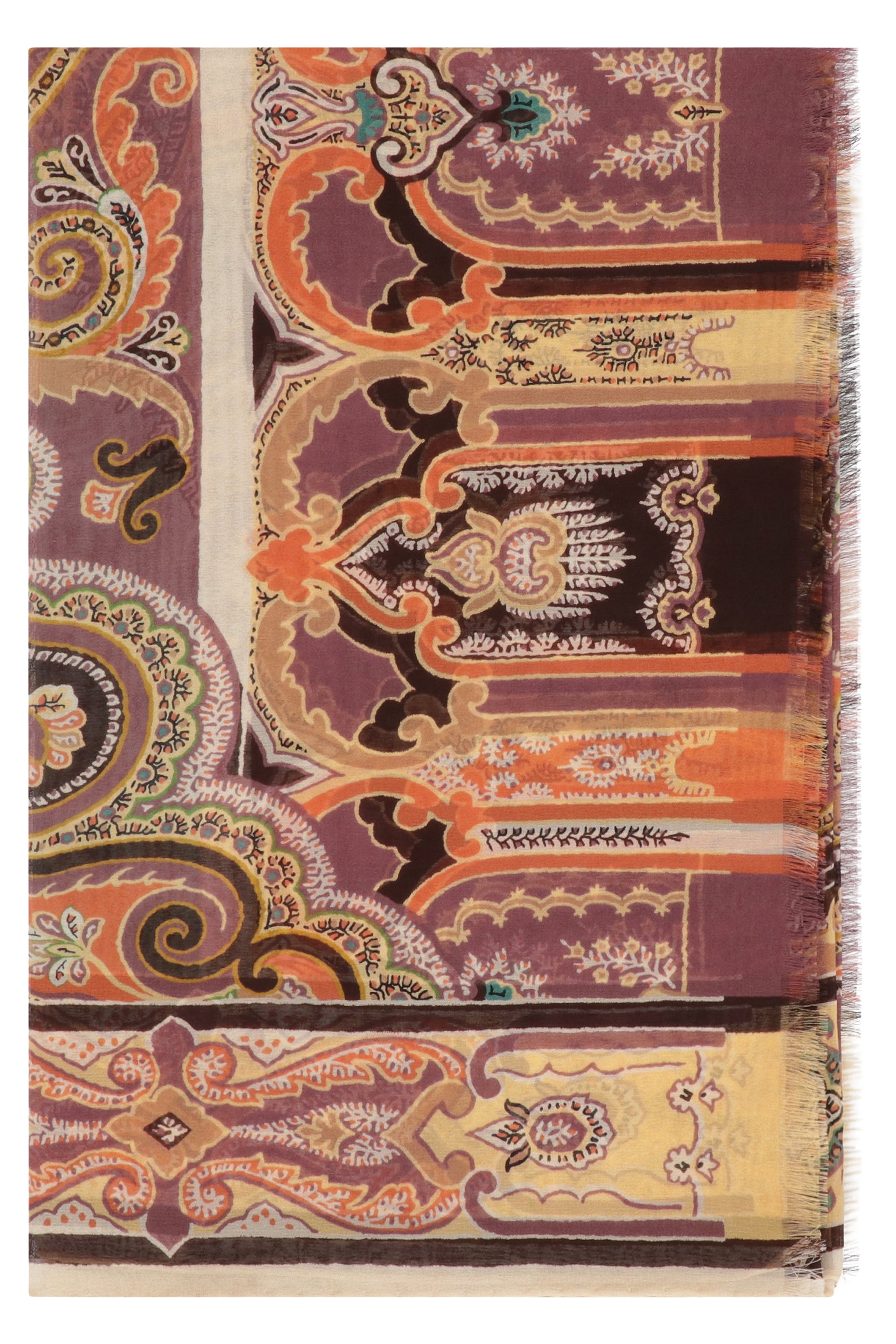 PRINTED SILK SCARF Etro Beige TU