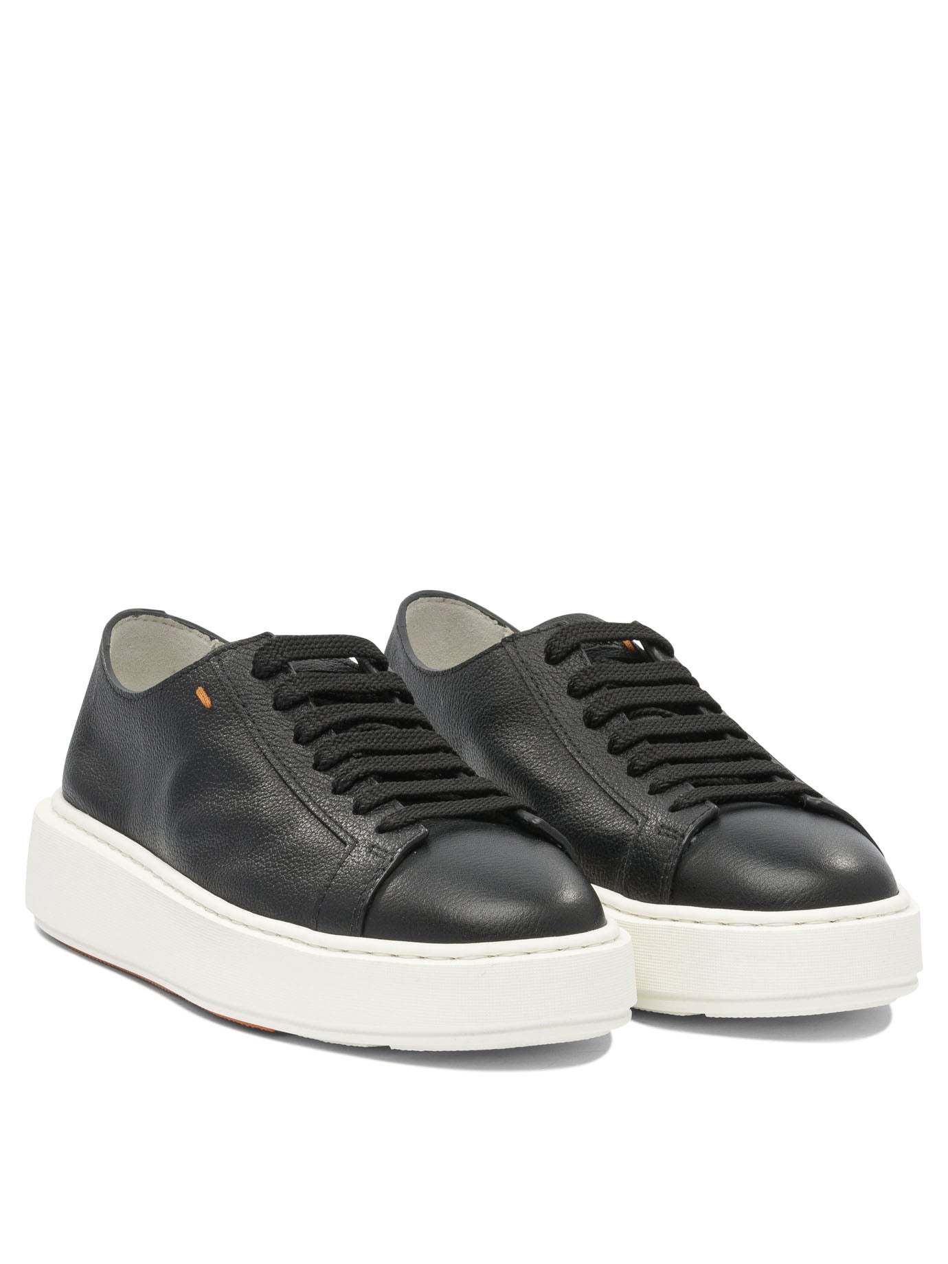 BLACK RUBBER SNEAKERS Santoni