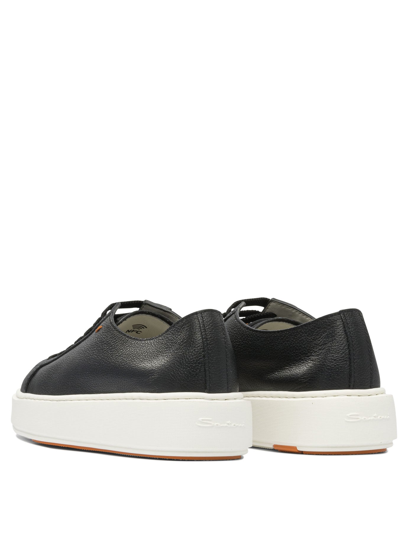 BLACK RUBBER SNEAKERS Santoni