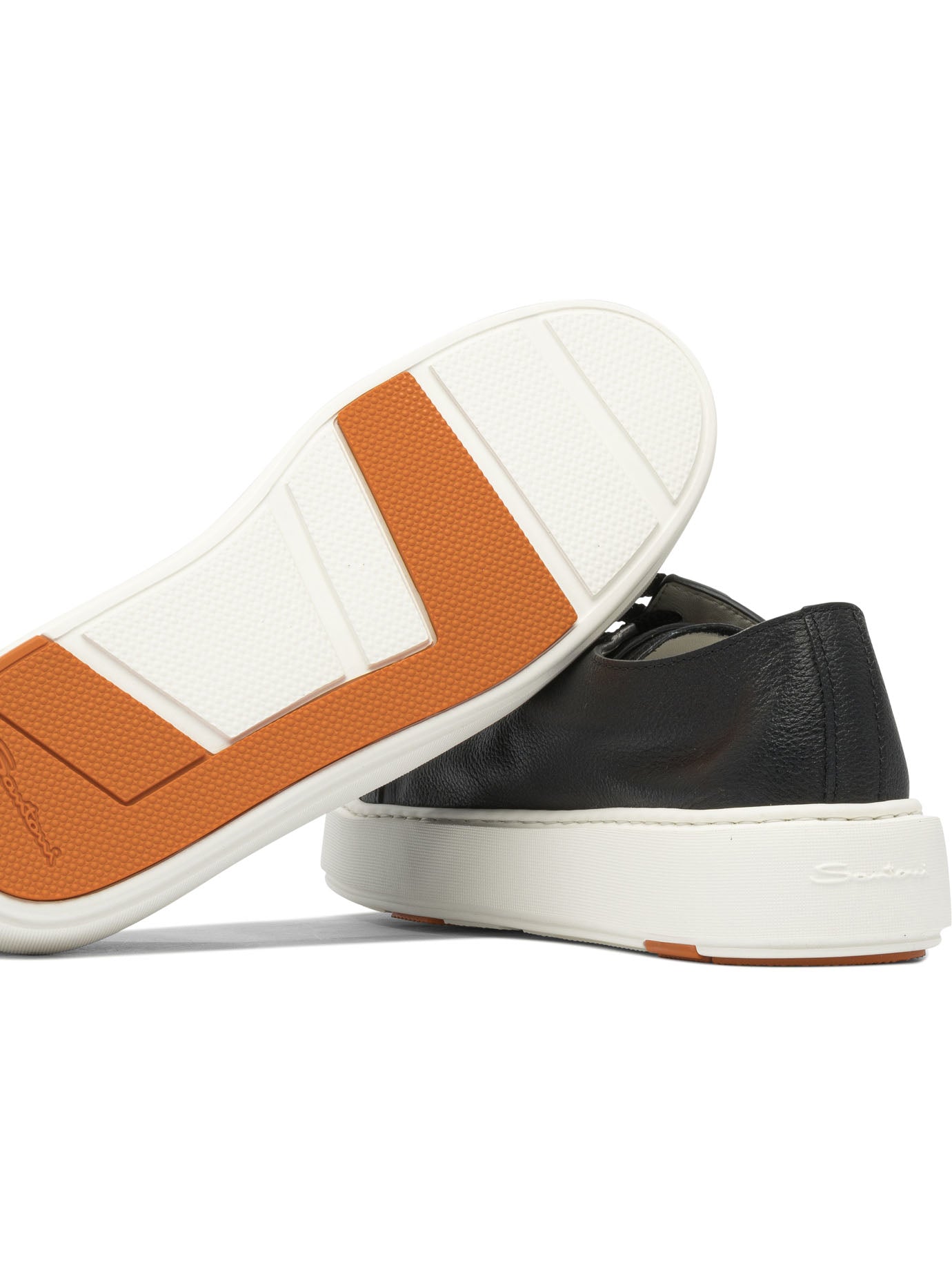 BLACK RUBBER SNEAKERS Santoni