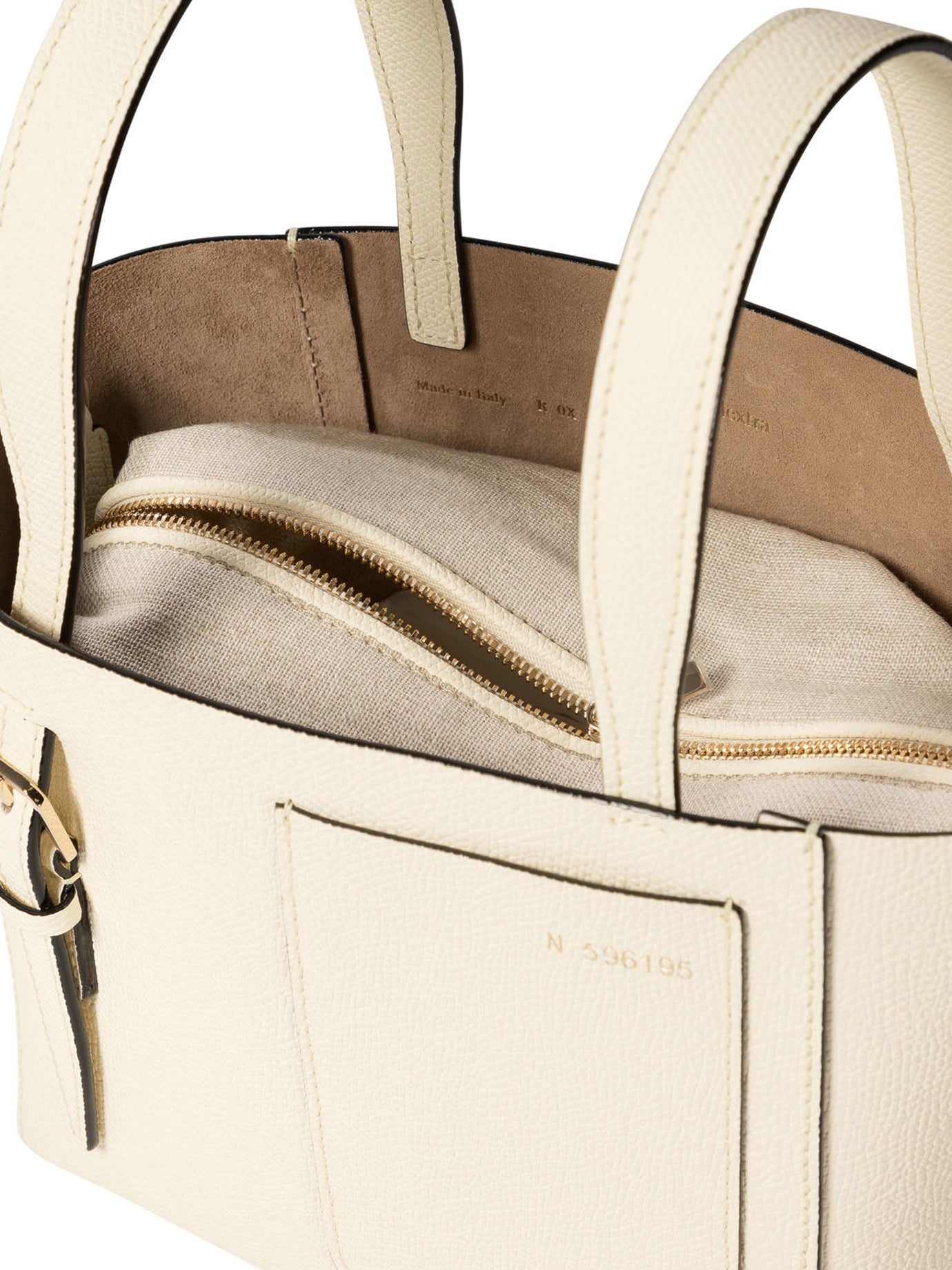 WHITE CALF LEATHER HANDBAG Valextra